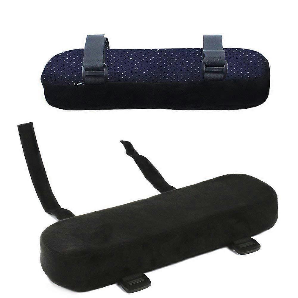 Armrest Pads Memory Foam Elbow Support Cushion, Universal Fit Chair Wheelchair, Removable Arm Covers, Velcro Straps