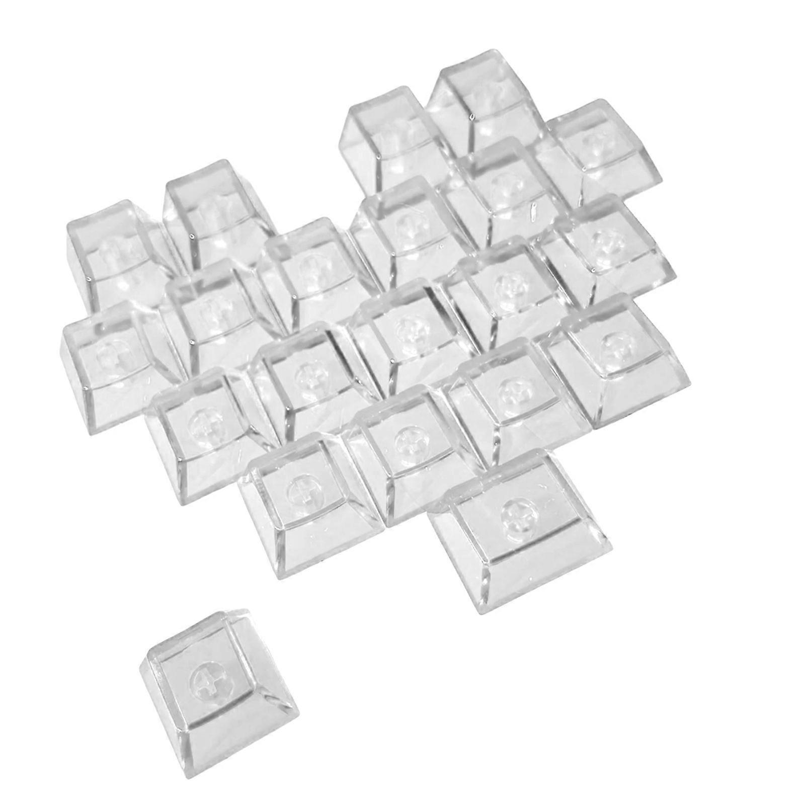 21 Heart Keycaps With OEM Profile Textured For Typing And Gaming  Transparent  