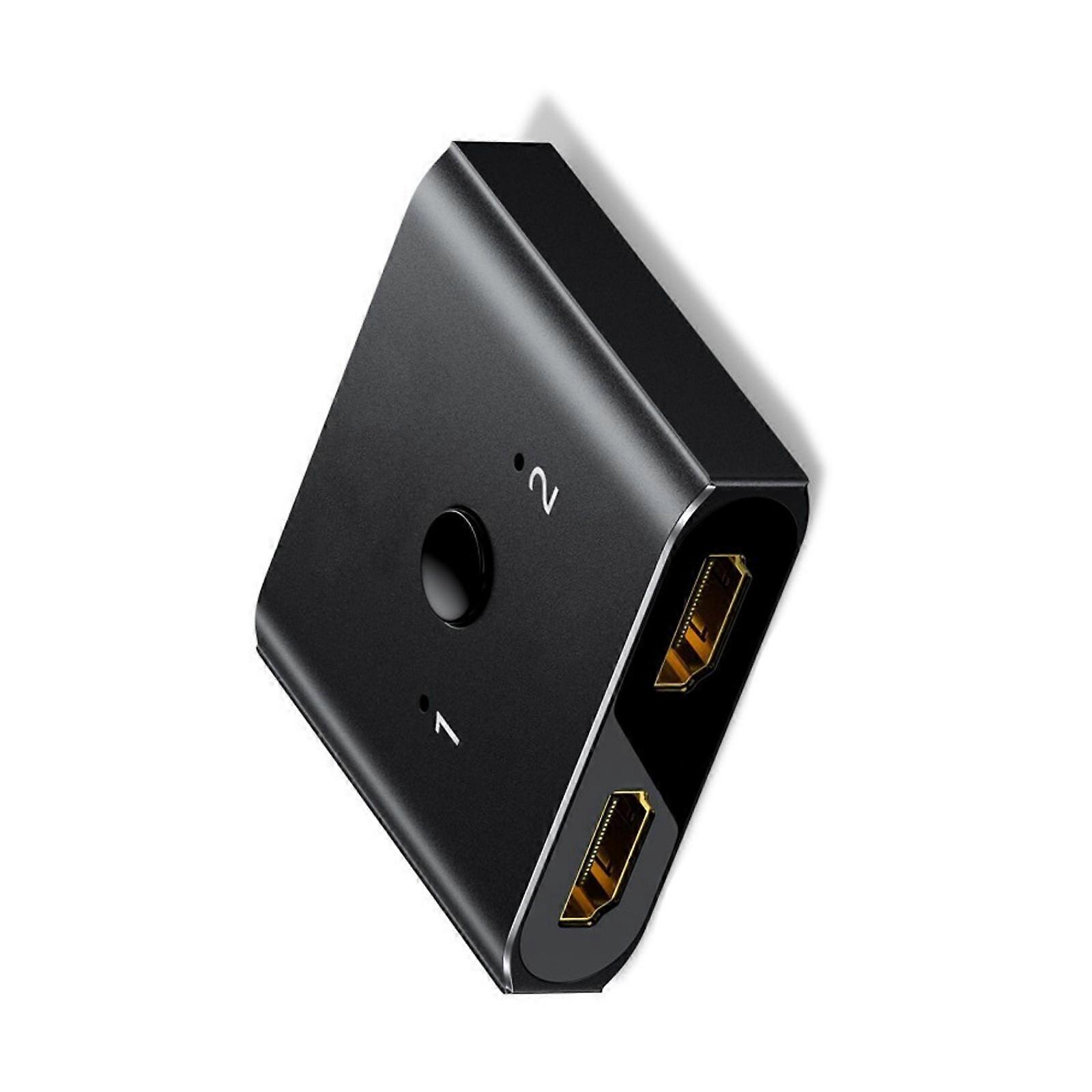Portable Bidirectional HDMIs Splitter 2 In1 Out HDMIs Switcher Supports Dynamic HDRs for Enhances Viewing Experience Multicolor