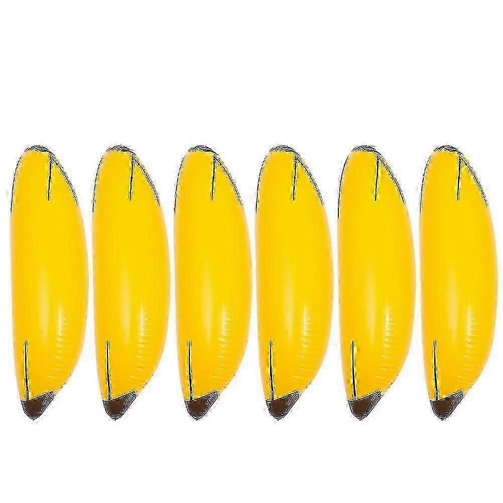 6 Pcs Inflatables Joke Trick Toy Inflatable Toss Game Kids Large Banana Toy Bachelorette Party Supplies Float Banana Prop