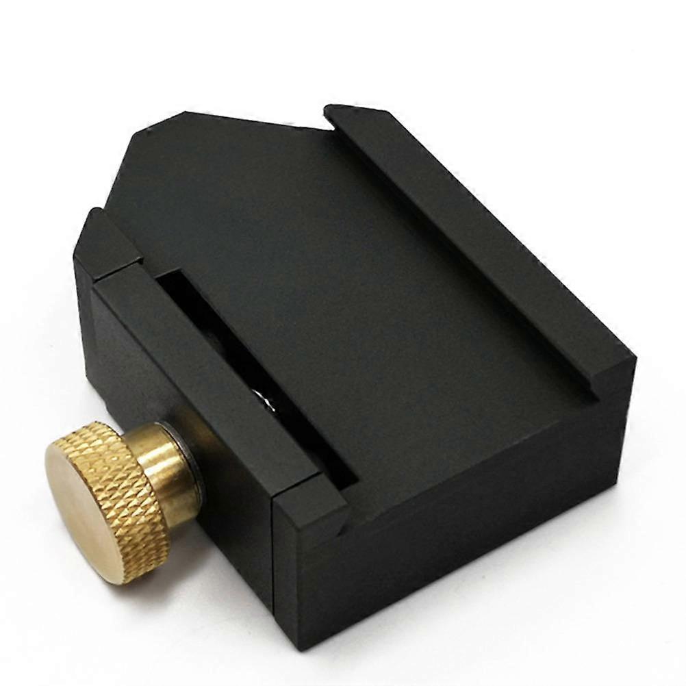 Steel Ruler PositioningSteel Ruler Positioning Block Aluminum Alloy Marker Positioner for Wood Working Limit Adjustment Block without Steel Ruler (Bla