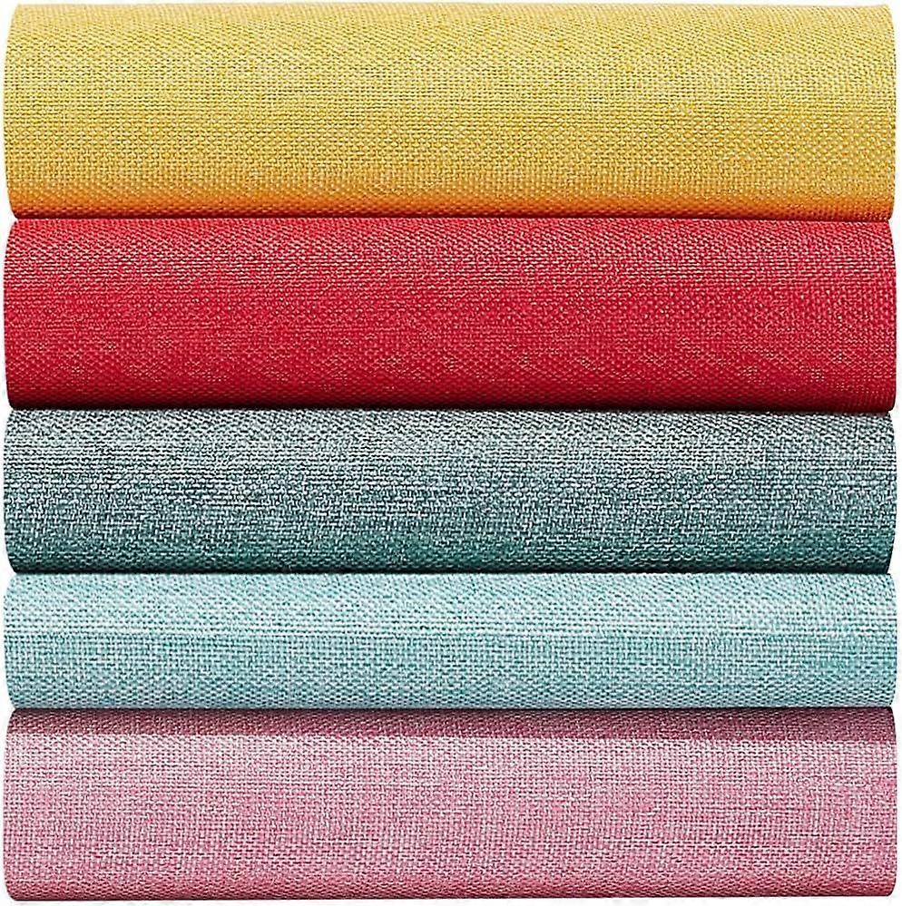 10Pcs 5 Colors 13.7x11.8In Book Cloth Line Fabric Surface Paper Backed Bookcover Notebook Wraps Books Covers for A5-A8 Books Binding Fabric Scrapbook 