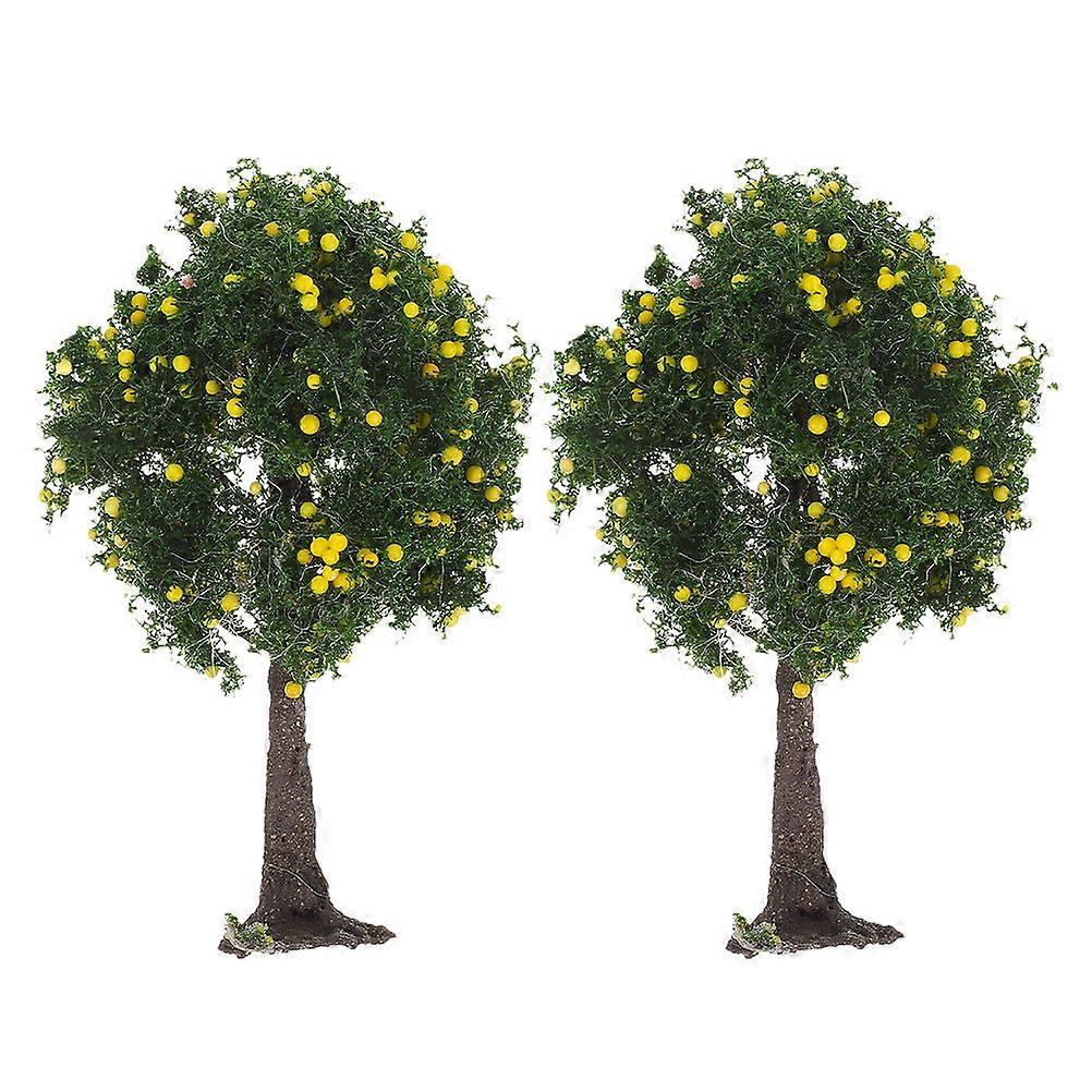 Green Miniature Scenery Trees for Architecture Models 2Pcs