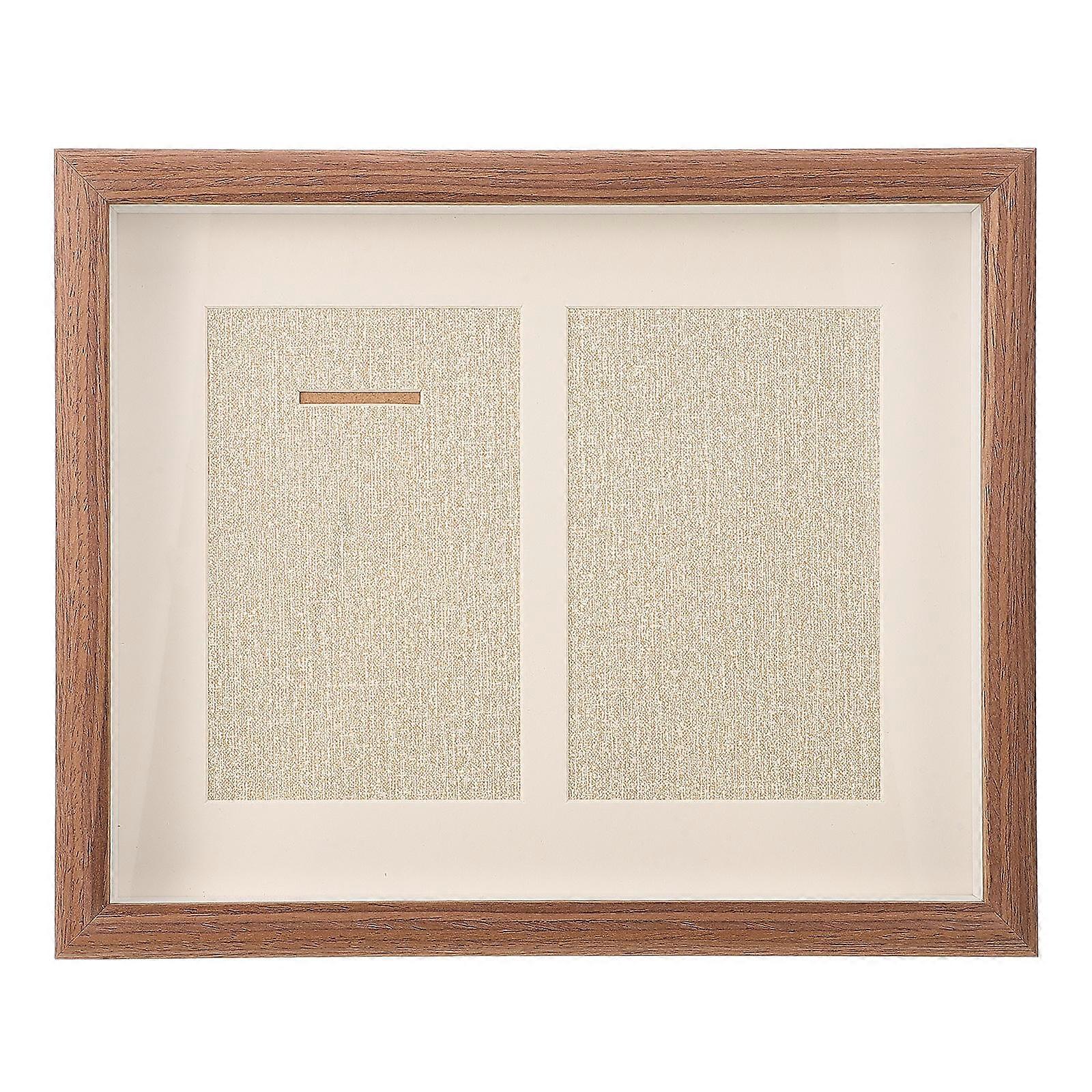 Medal Display Frame Case Shadow Box Holder for 2pcs Medals