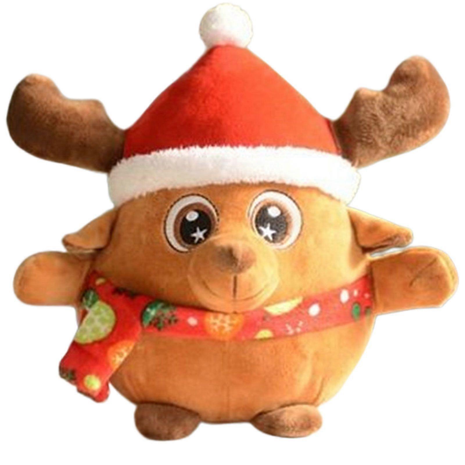 Interactive Music Bouncing Ball Plush Dog Toy with Sound for Small Medium Large Dogs Indoor Playtime