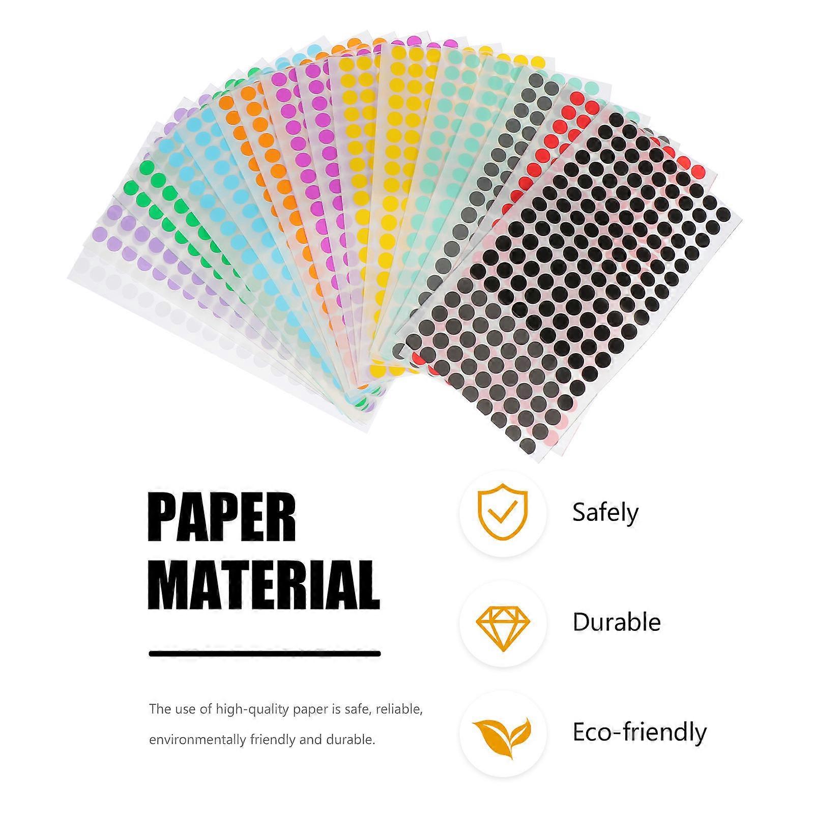 18 Sheets of Small Dot Shape Stickers Self-adhesive Stickers (Random Color)