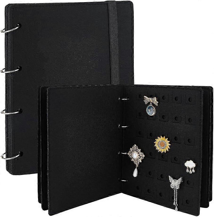 Pin Brooch Dispaly Book Pin Collection Storage Organizer Pin Boards for Enamel Pin Display Pin Display Binder Pin Book for Collectors 4 Sheets Index P