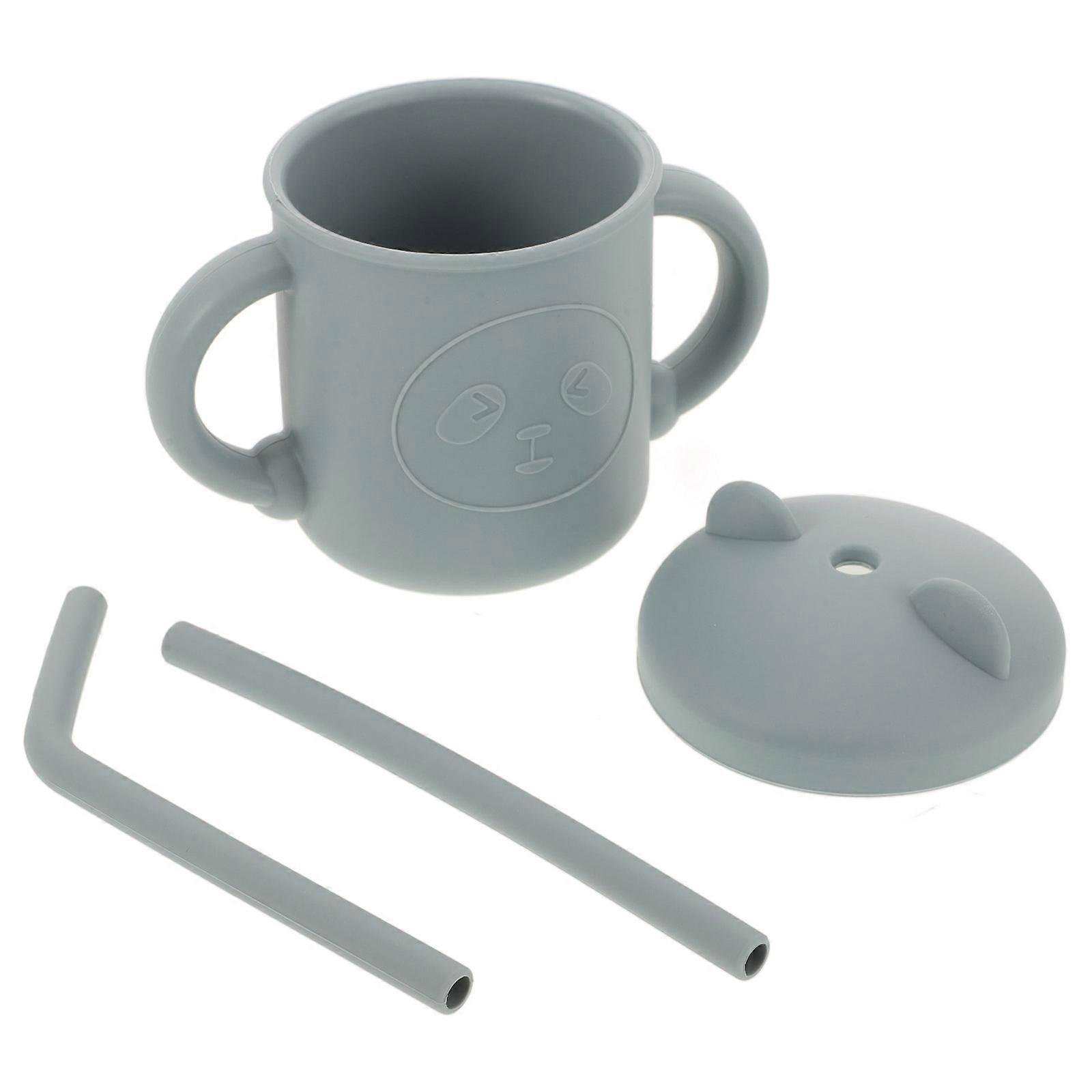 Spill Proof Silicone Baby Training Cup with Straw