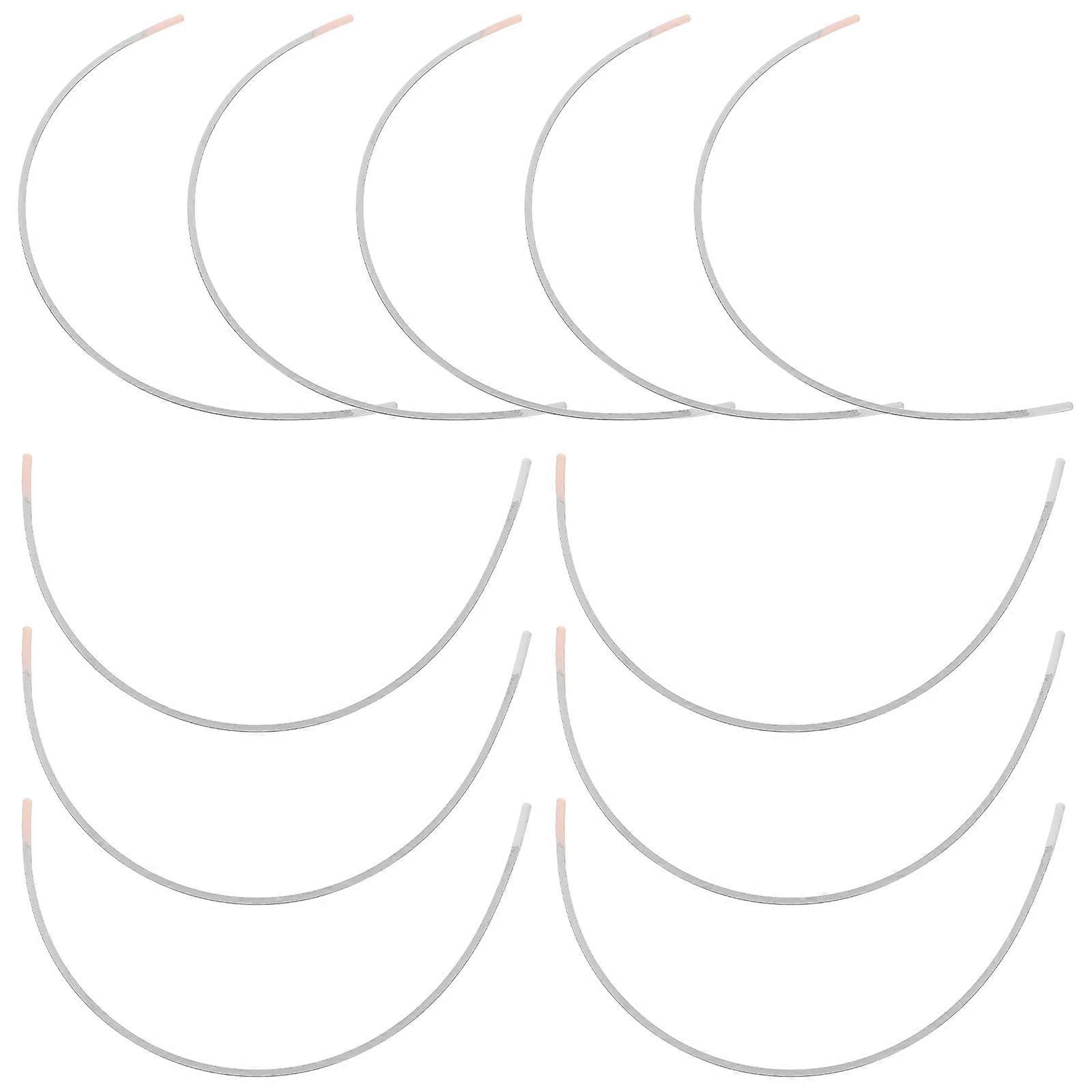 Bra Underwire Replacement Stainless Steel Rings for Support 10Pairs Silver