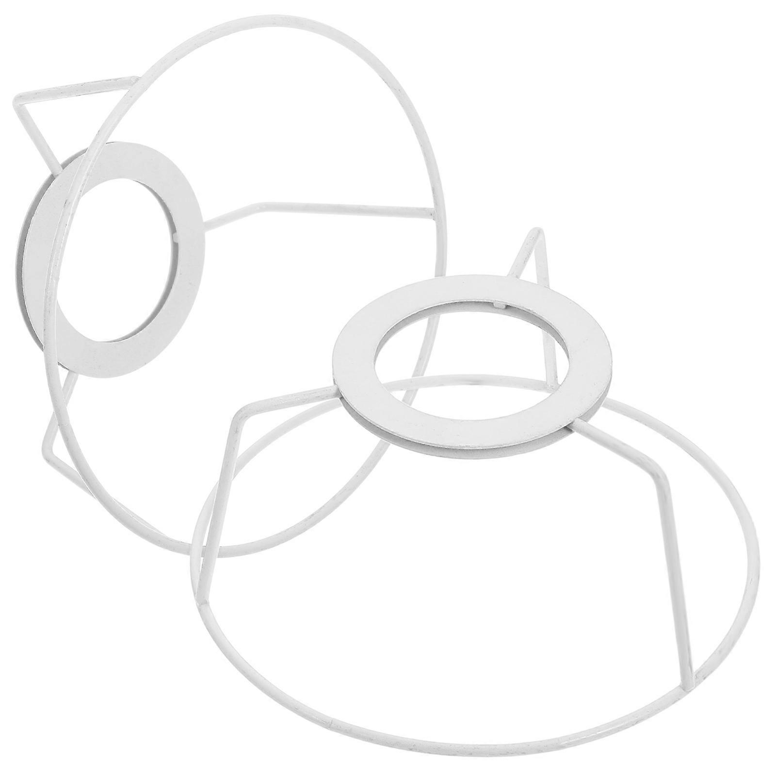 Lampshade Frame Lamp Shade Support for DIY Pendant Lamp 2Pcs Metal