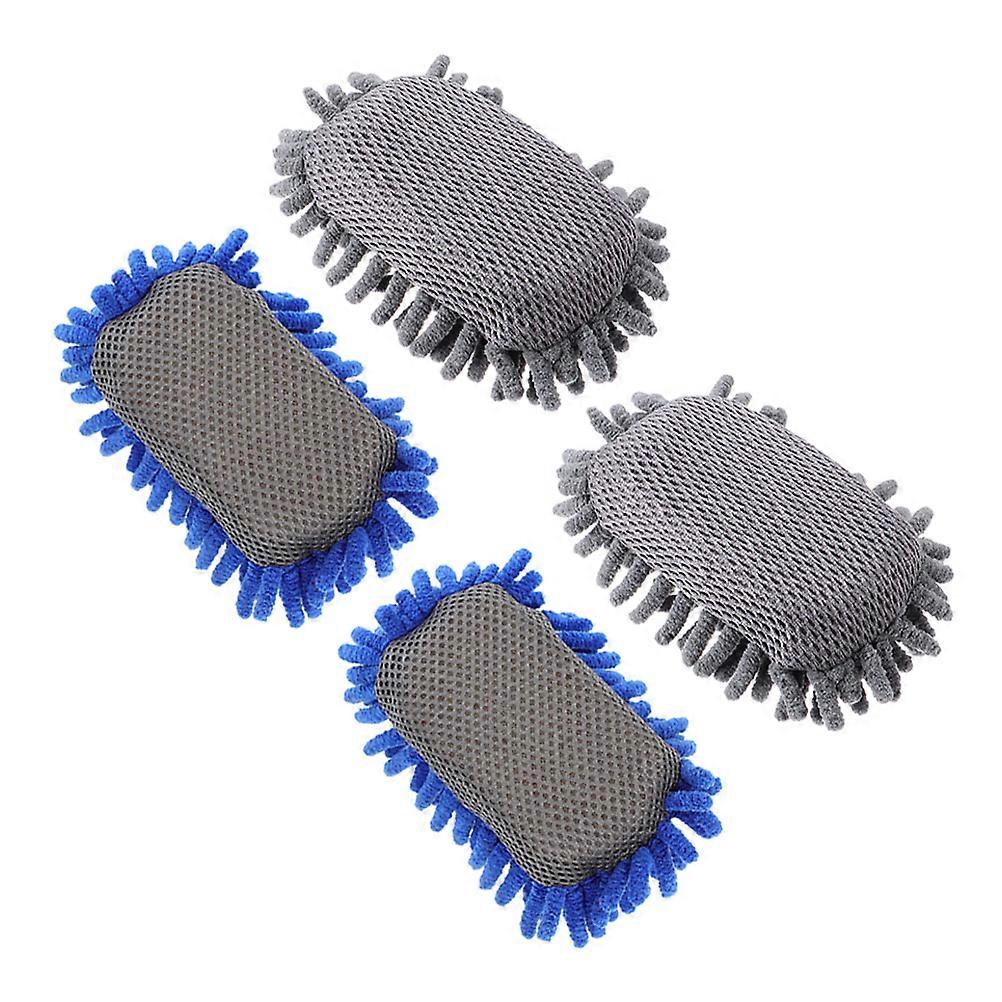 Washable Whiteboard Erasers Soft Chenille Sponge for Effective Cleaning Portable Assorted Colors 4pcs