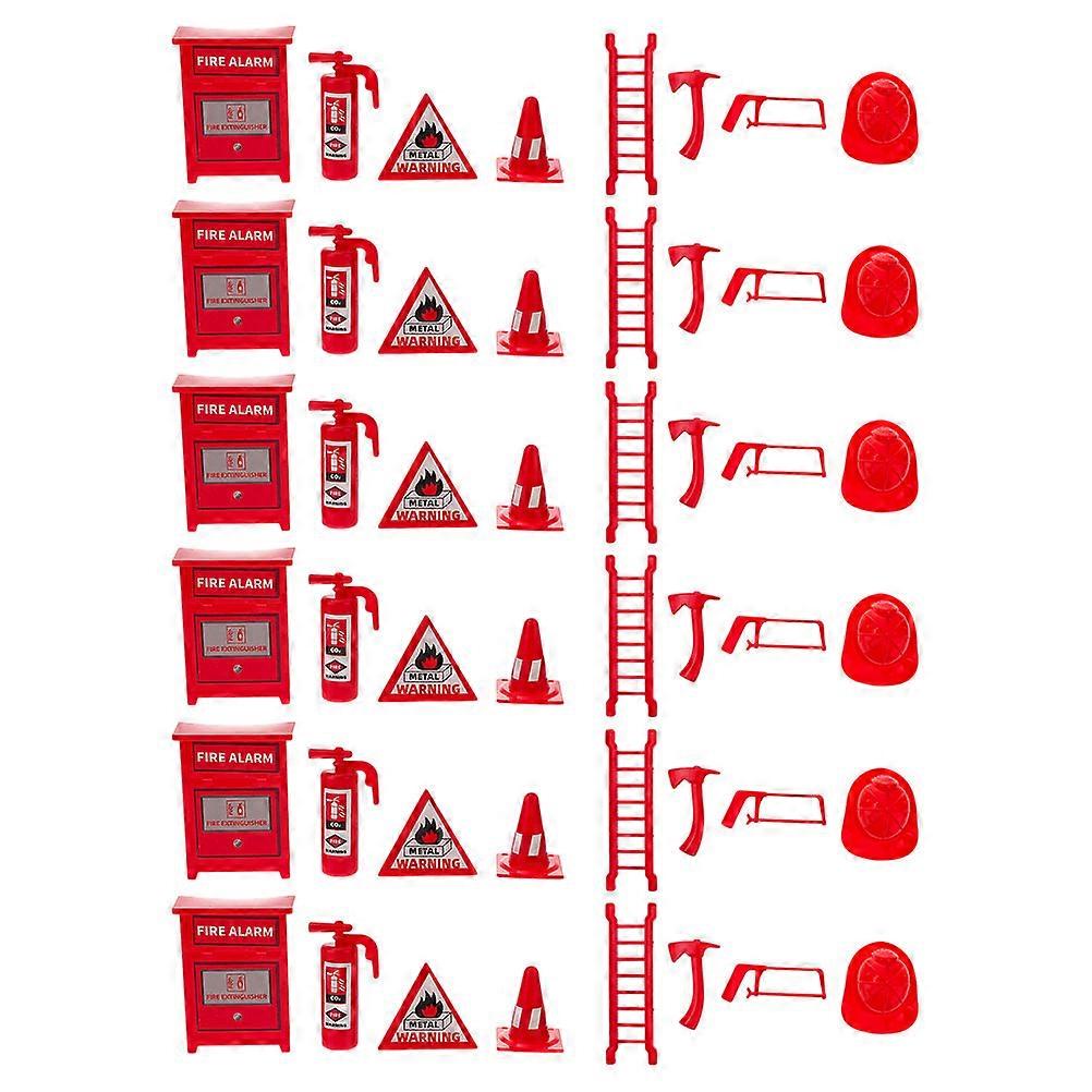 Bulk Firefighter Toys for Teaching Aids Including 6Sets of Fire Tool Models