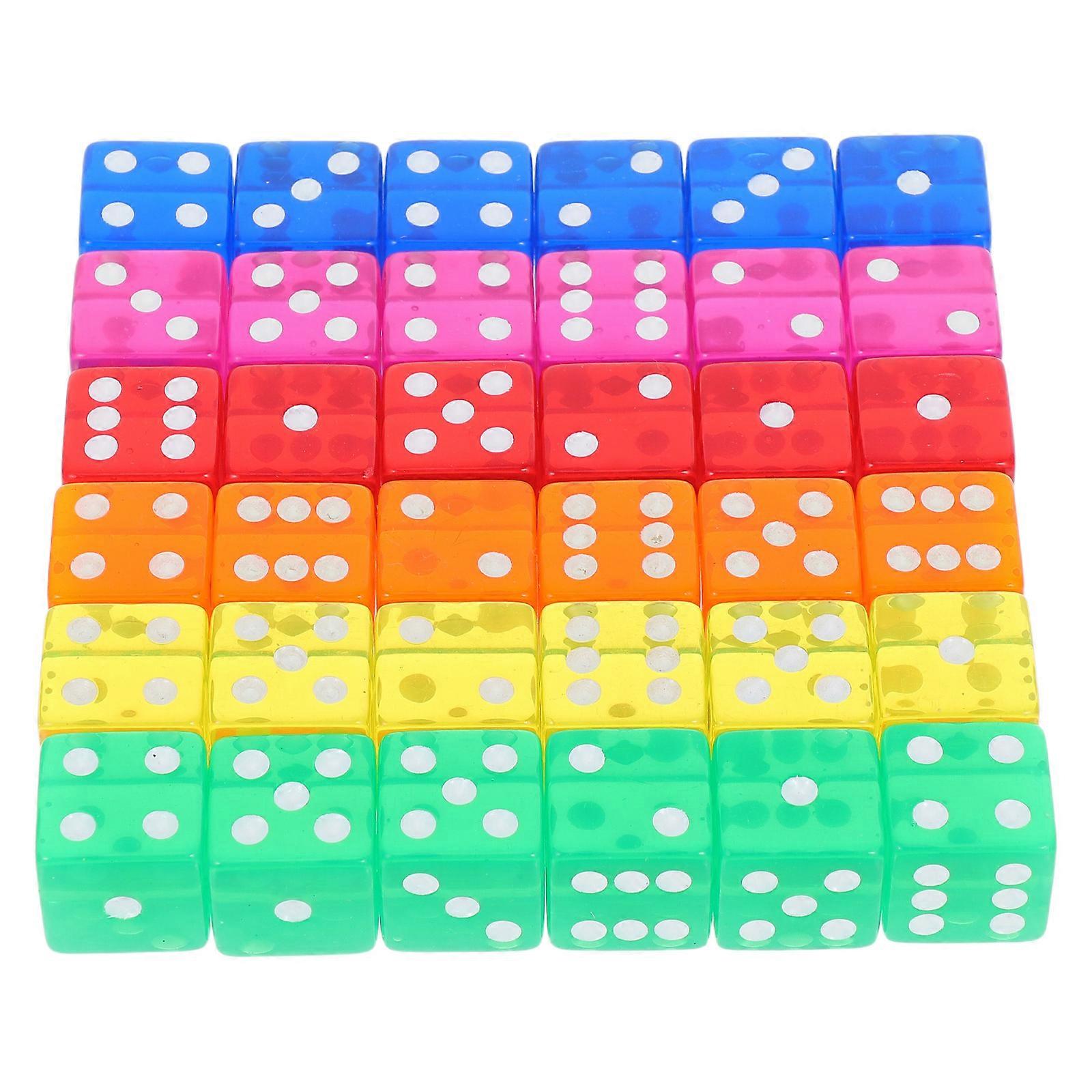 Board Game Acrylic Set For Math Teaching Counting Activities Classroom Use Assorted Color 36Pcs