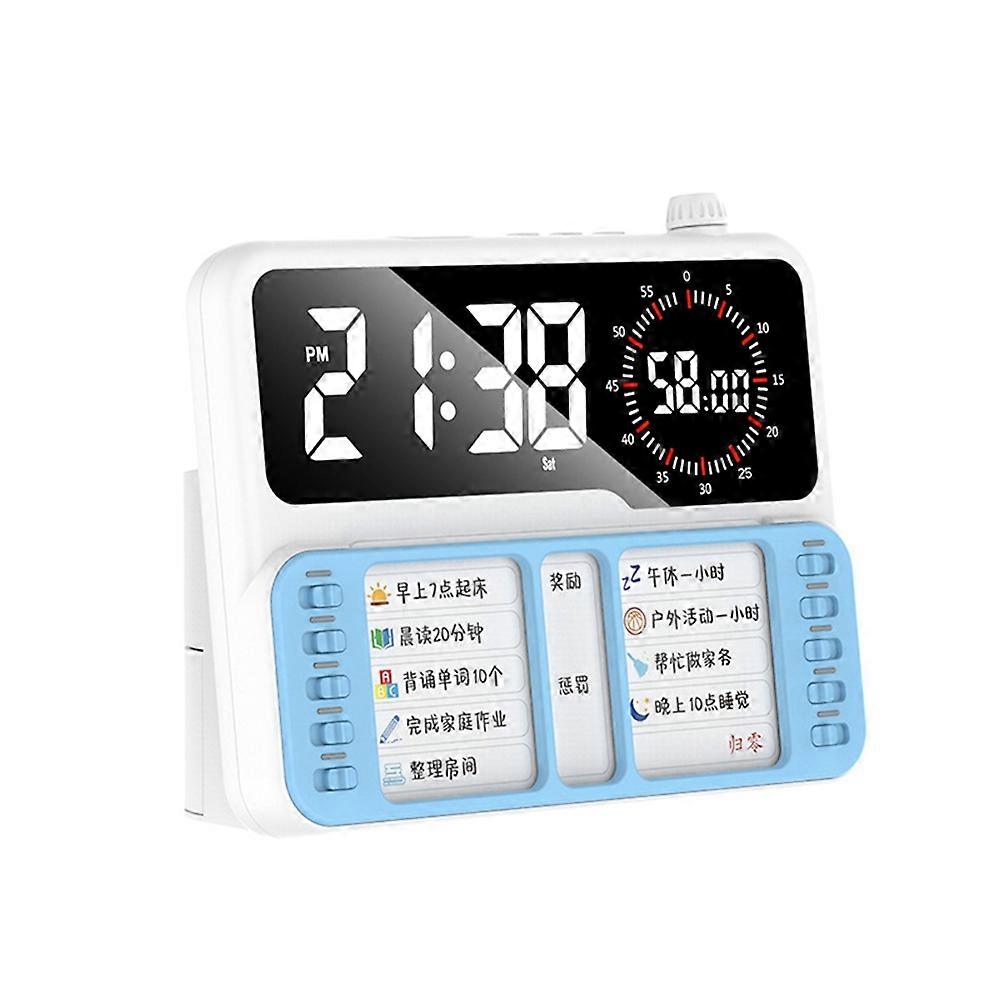 Visual Timer for Kid Adult and Toddler Task Timer with Planning Board Countdown Clock for Schedule Time Management Blue