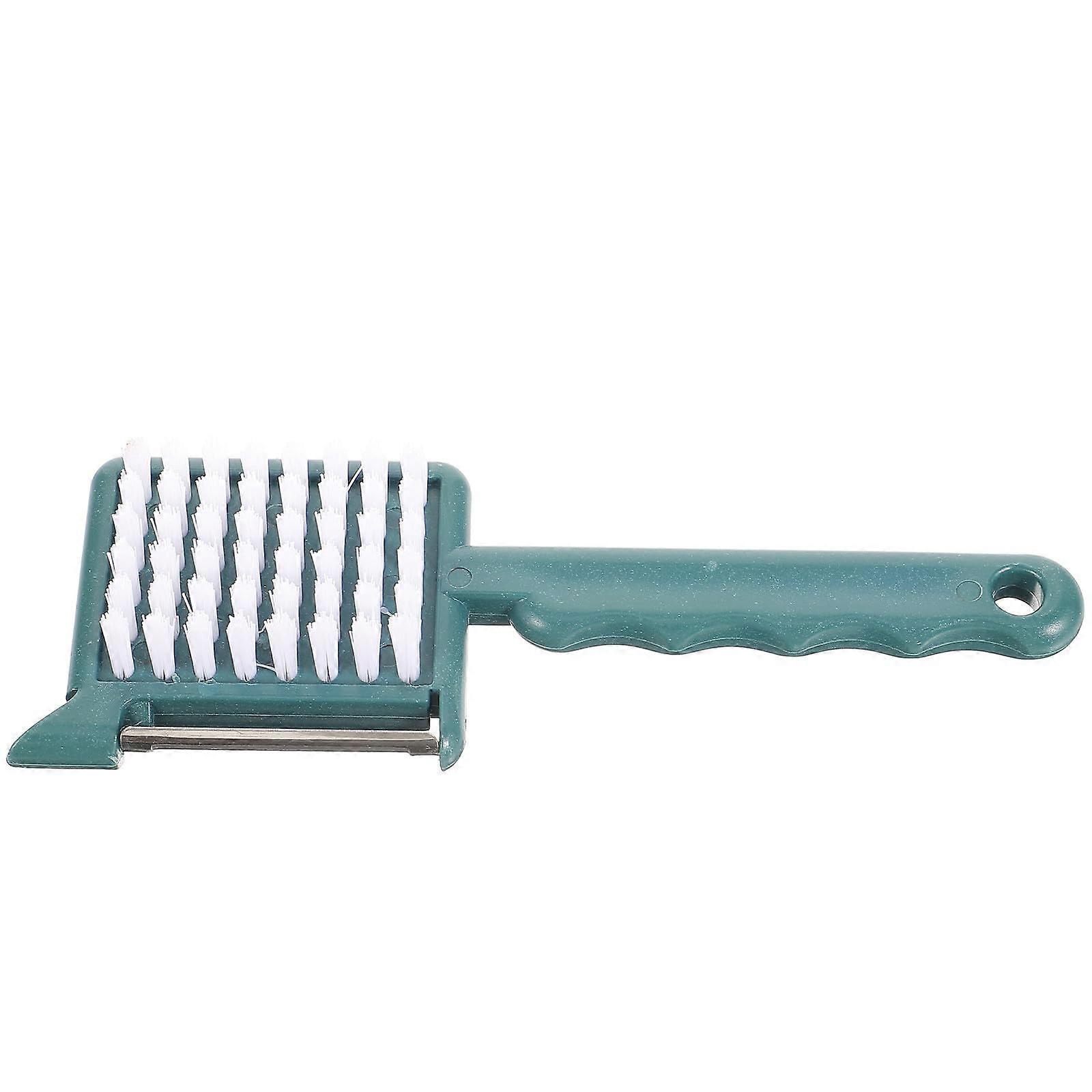 5in1 Multifunctional Potato Peeler and Vegetable Brush with Garlic Mincer and Bottle Opener, Dark Blue