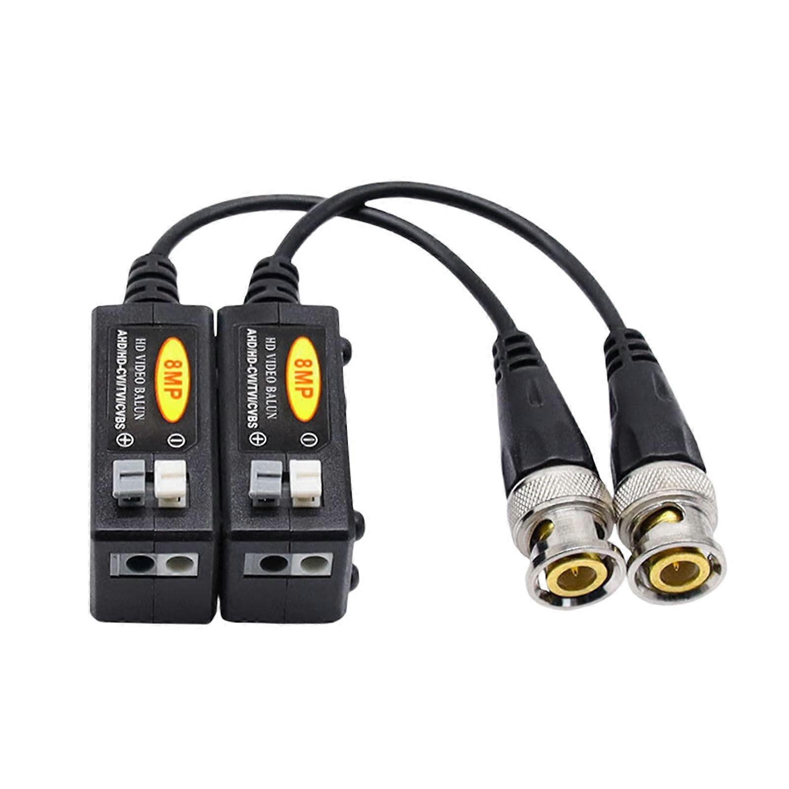 CCTV Video Balun BNC to Ethernet Adapter 8MP LongDistance 300m Transmission Over CAT5E/CAT6