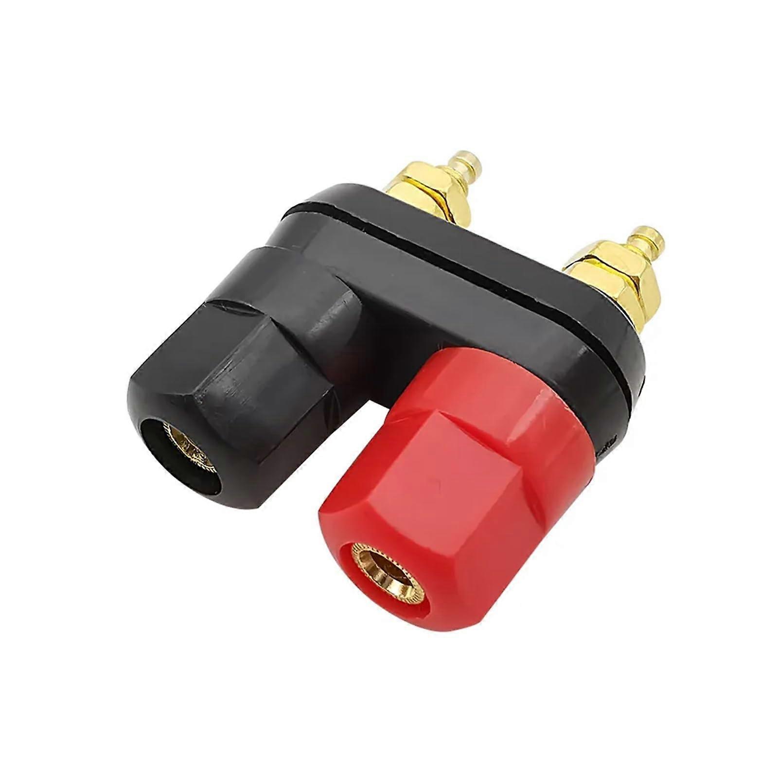 Red Speaker Plug Binding Post Coupler Terminal Jack for Amplifier 1/2/5 Pack, Size: 5Pcs, Compatible with Audio Systems
