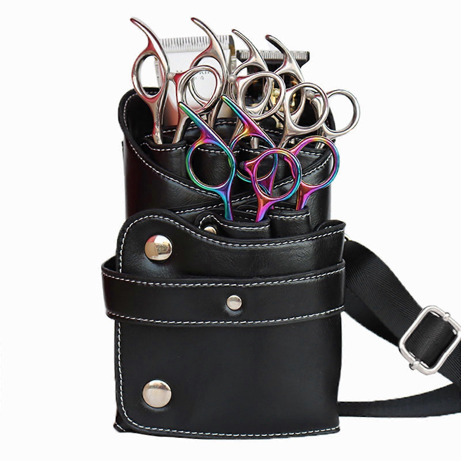 Hairdressing Scissors Bag with Adjustable Crossbody Strap, Professional Barber Tool Organizer