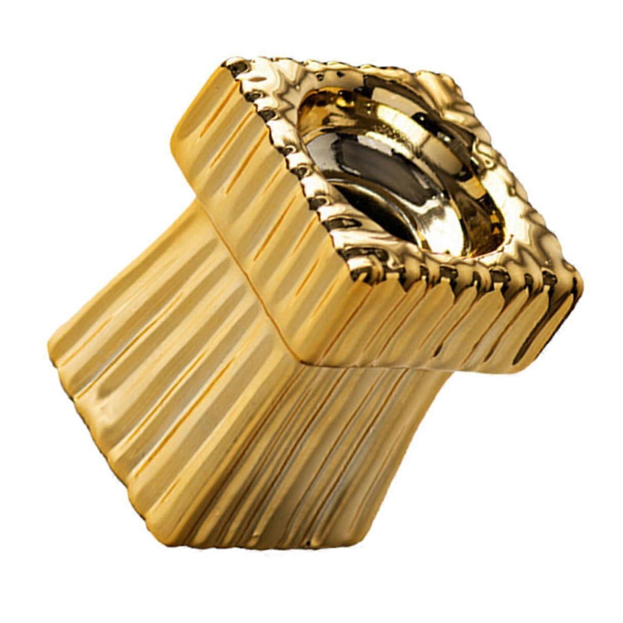 Ceramic Candle Holder for Dining Table with Elegant Square Candlestick and Warm Ambient Lighting