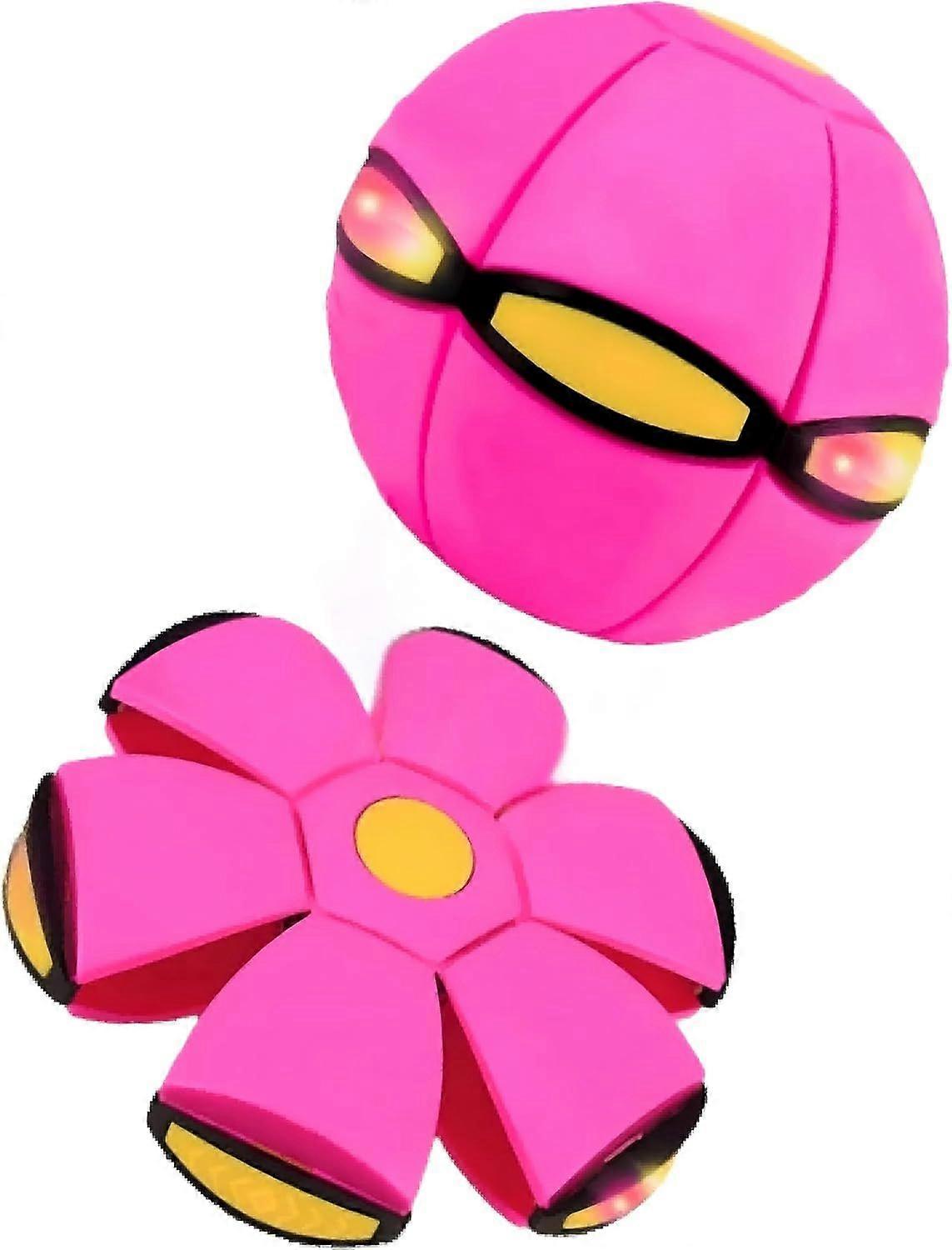 Magic Metaball Bouncing Ball, Magic Bouncing Ball, Dual-Form Magic Metaball & Flying Saucer with 6 Light, Parent-Child Interaction Suitable for Indoor