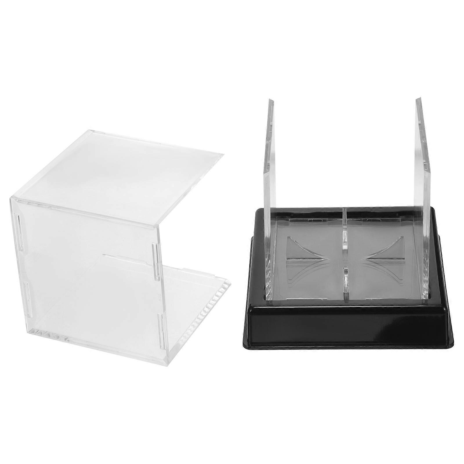 Baseball Display Box Plastic Holder for Organizing 2Pcs Transparent Cases