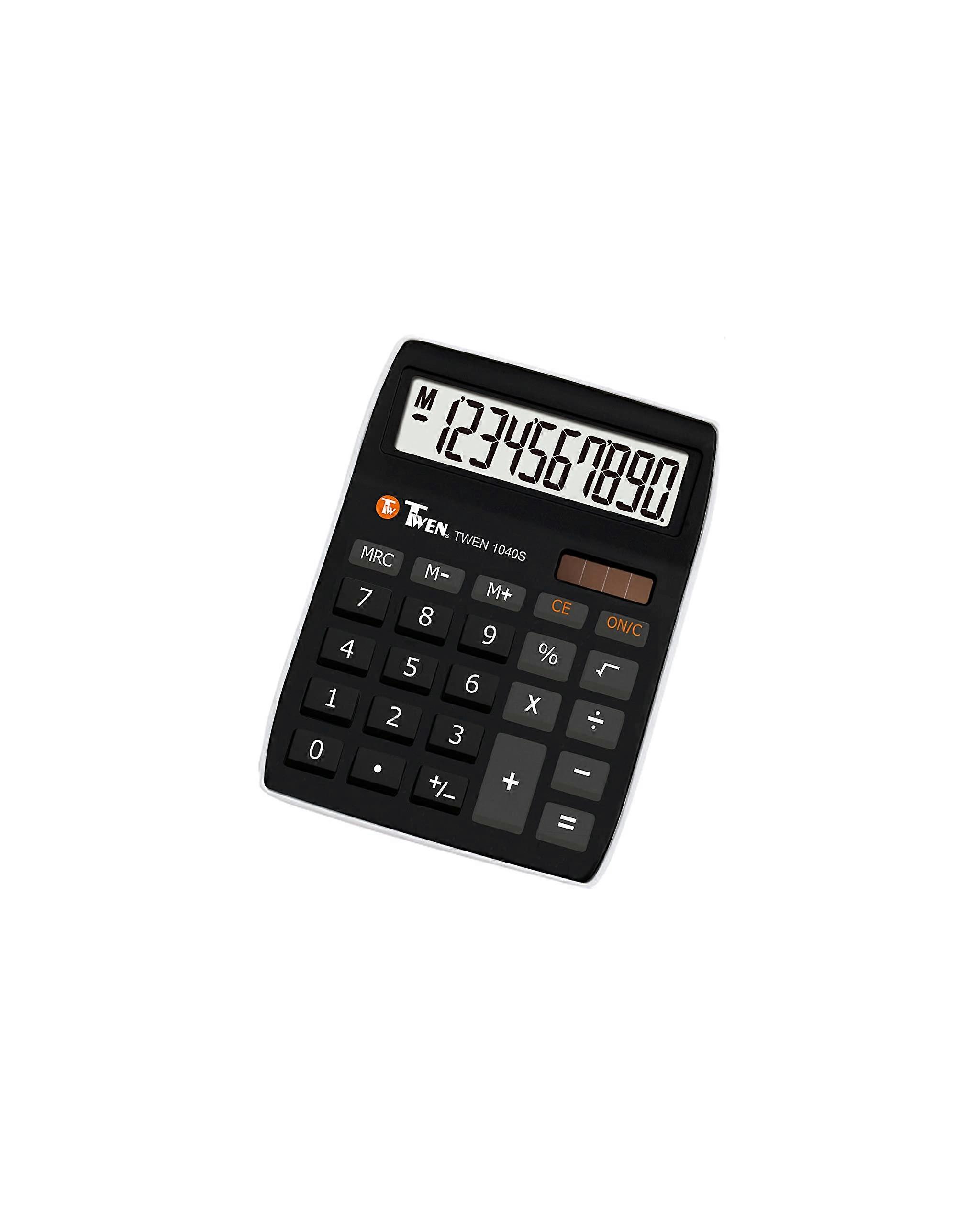 Office Calculator with Large LCD Display, Dual Power, Memory Function for Business and School