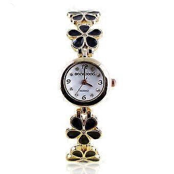 Bekijk dit zomerse niche design bloemenarmband horloge voor dames, een trendy modehorloge met kleine wijzerplaat.