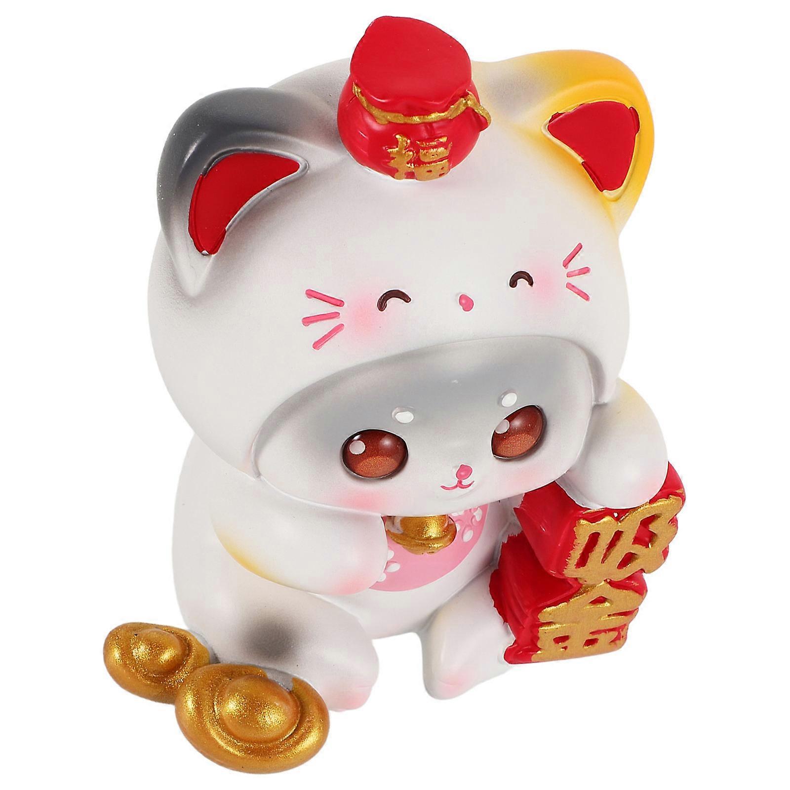 Cute Car Dashboard Decor Resin Multi Creative Cat Figure for Car Interior Decoration 3.5 x 2.1 inches