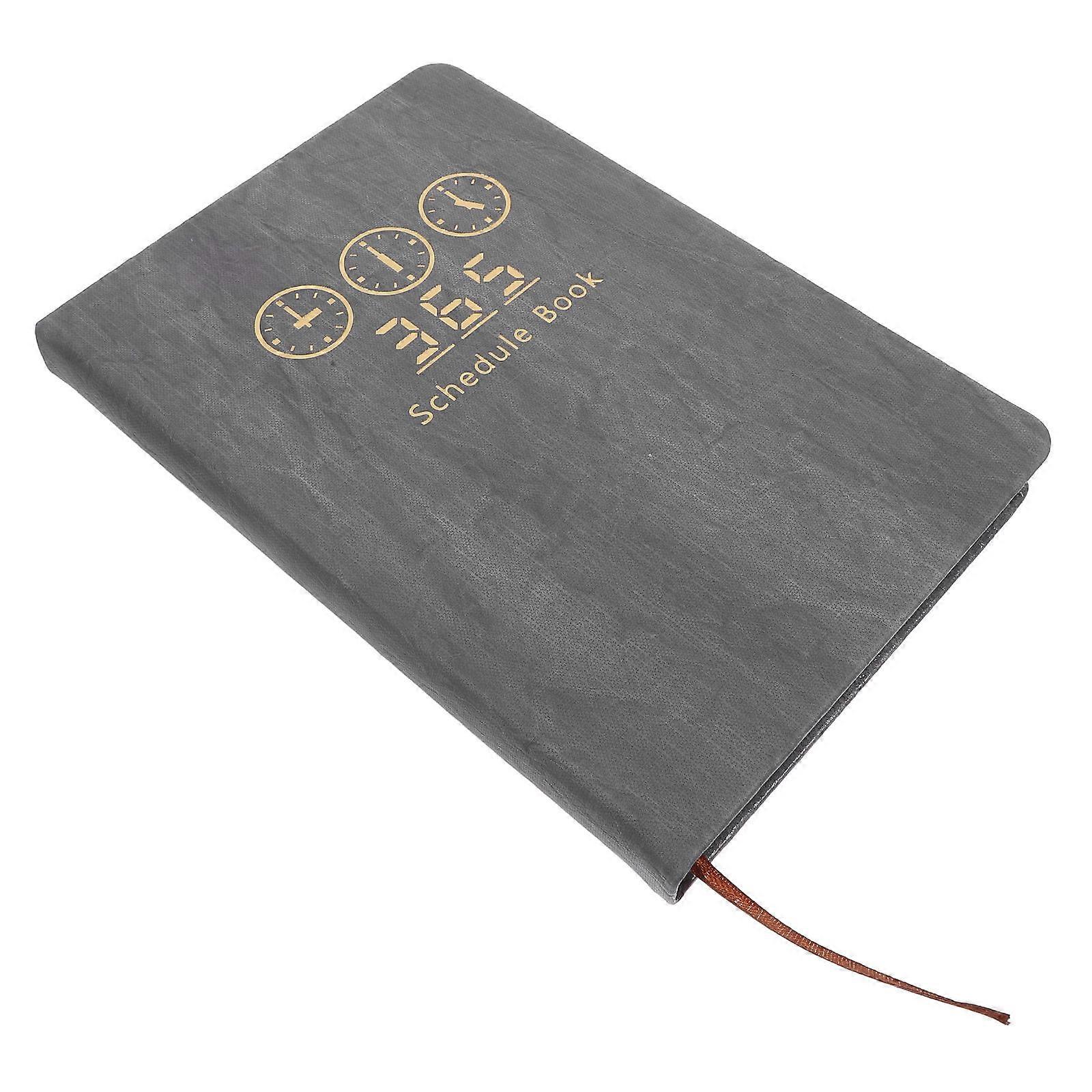 Daily Planner Notebook Grey Paper for Office Use with Decorative Design A5 Size