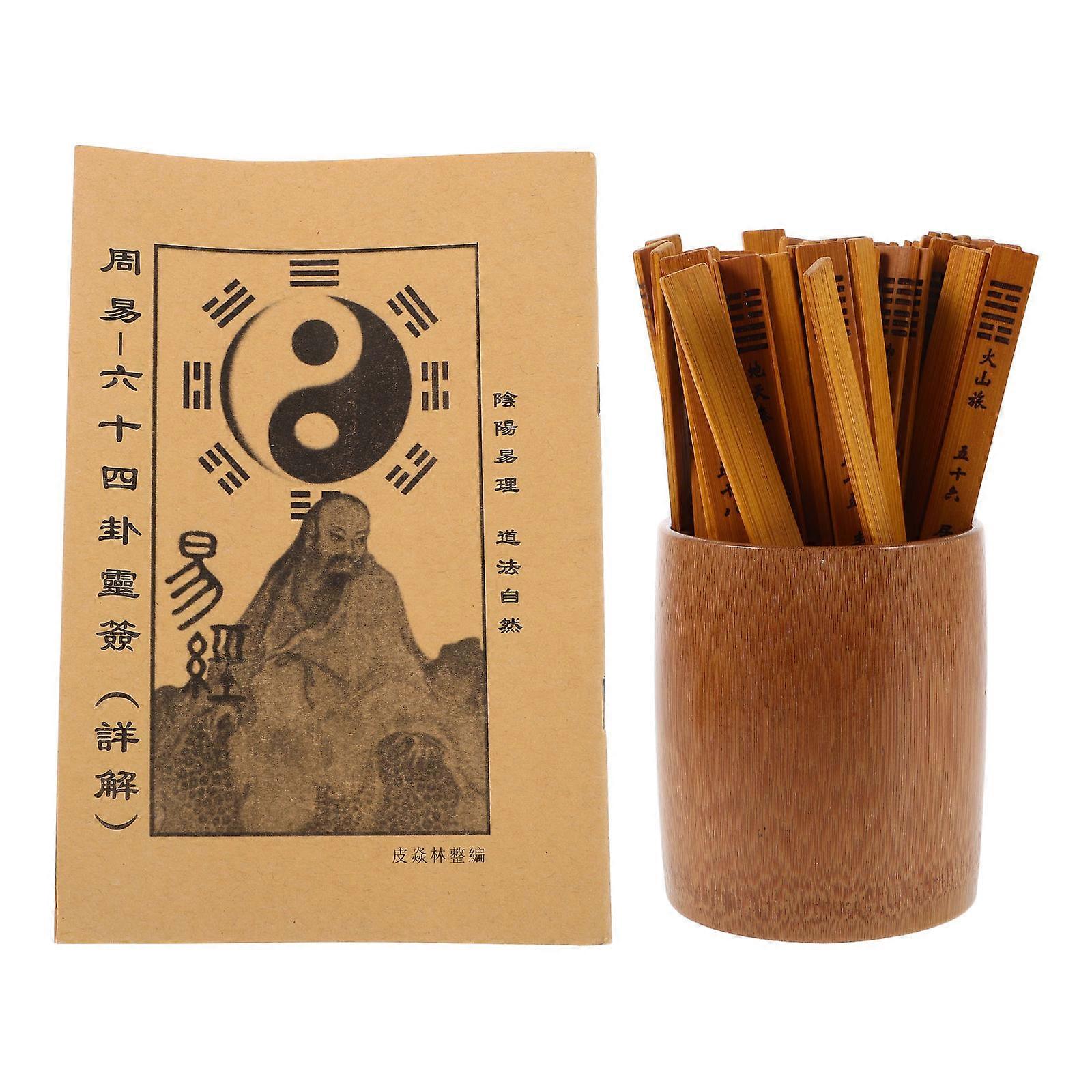 Chinese Fortune Sticks Bamboo Divination Tools for Education 1Set