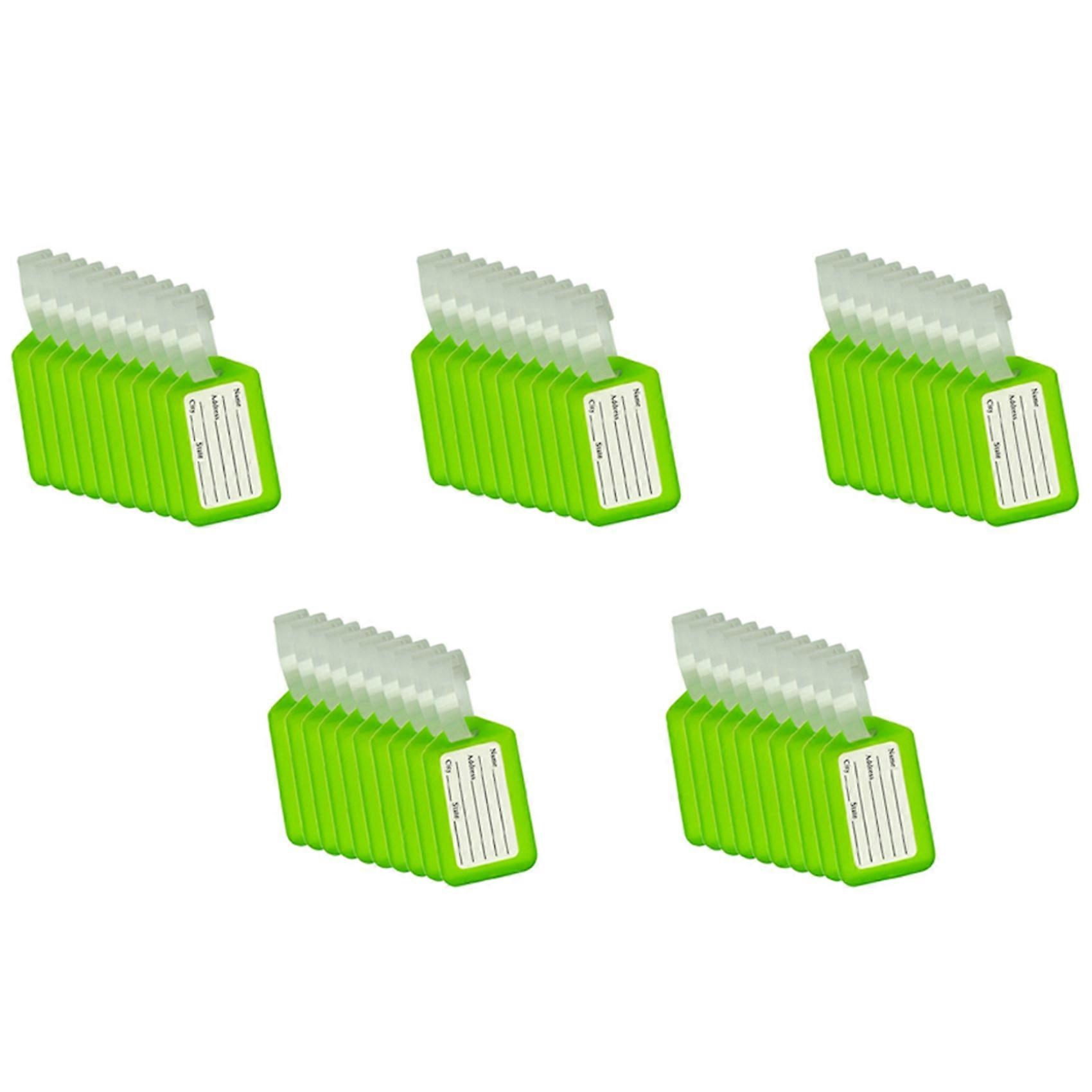 5X Luggage Tags Suitcase Identifier Label Accessories - Green