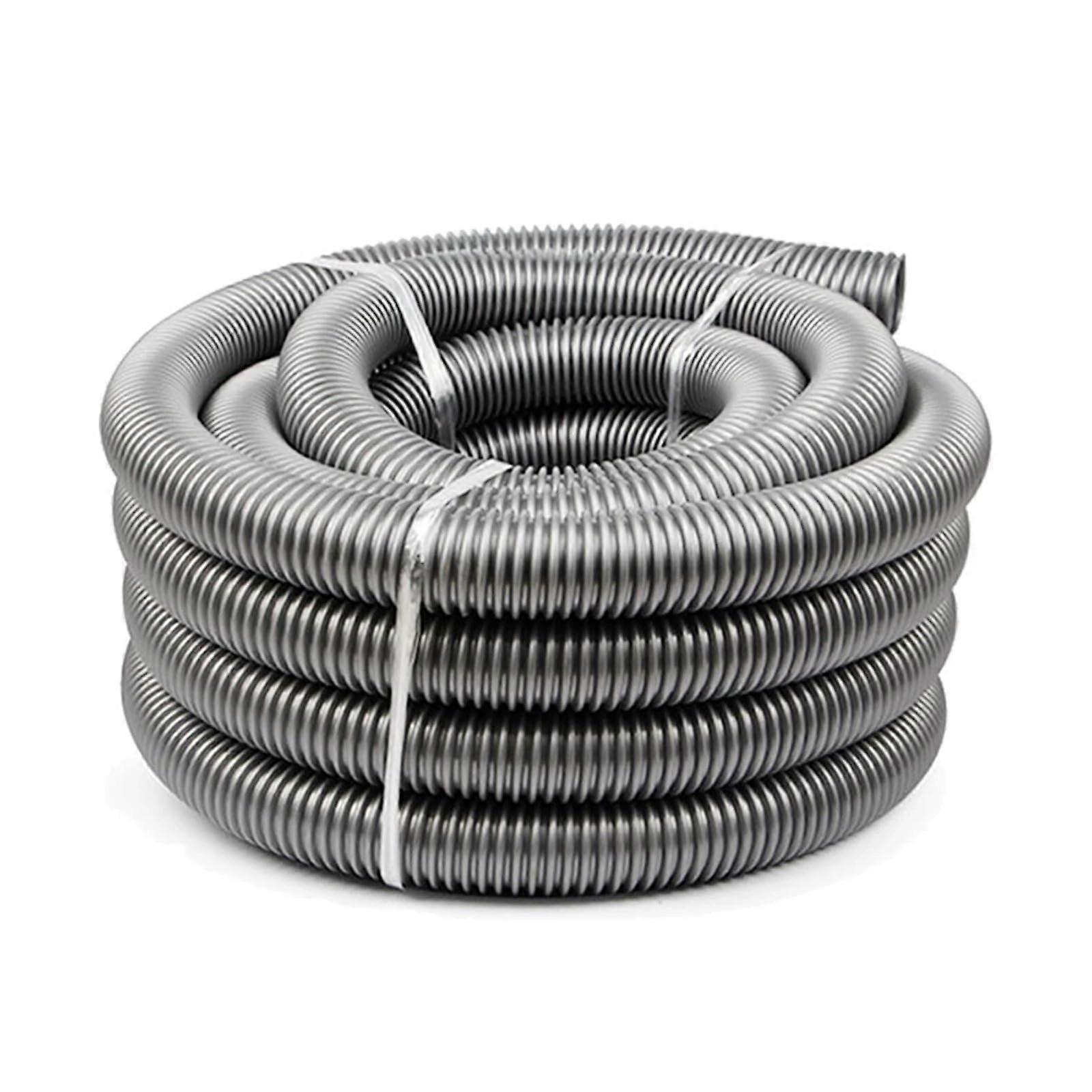 Vacuum Cleaner Hose 25mm Inner 32mm Outer Flexible Durable Soft Replacement Pipe 9m Gray