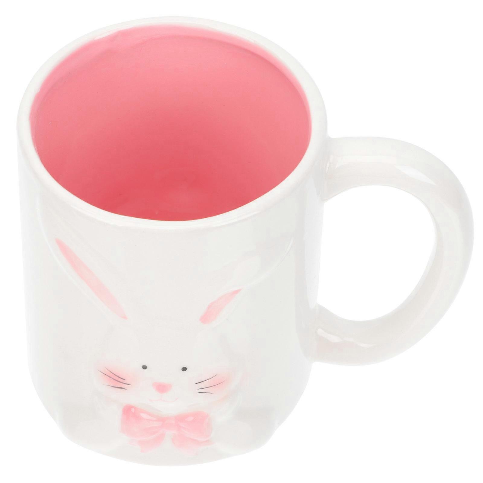 Beverage Mug Coffee Mug Nordic Style Office Use White Ceramic Storage 1Set