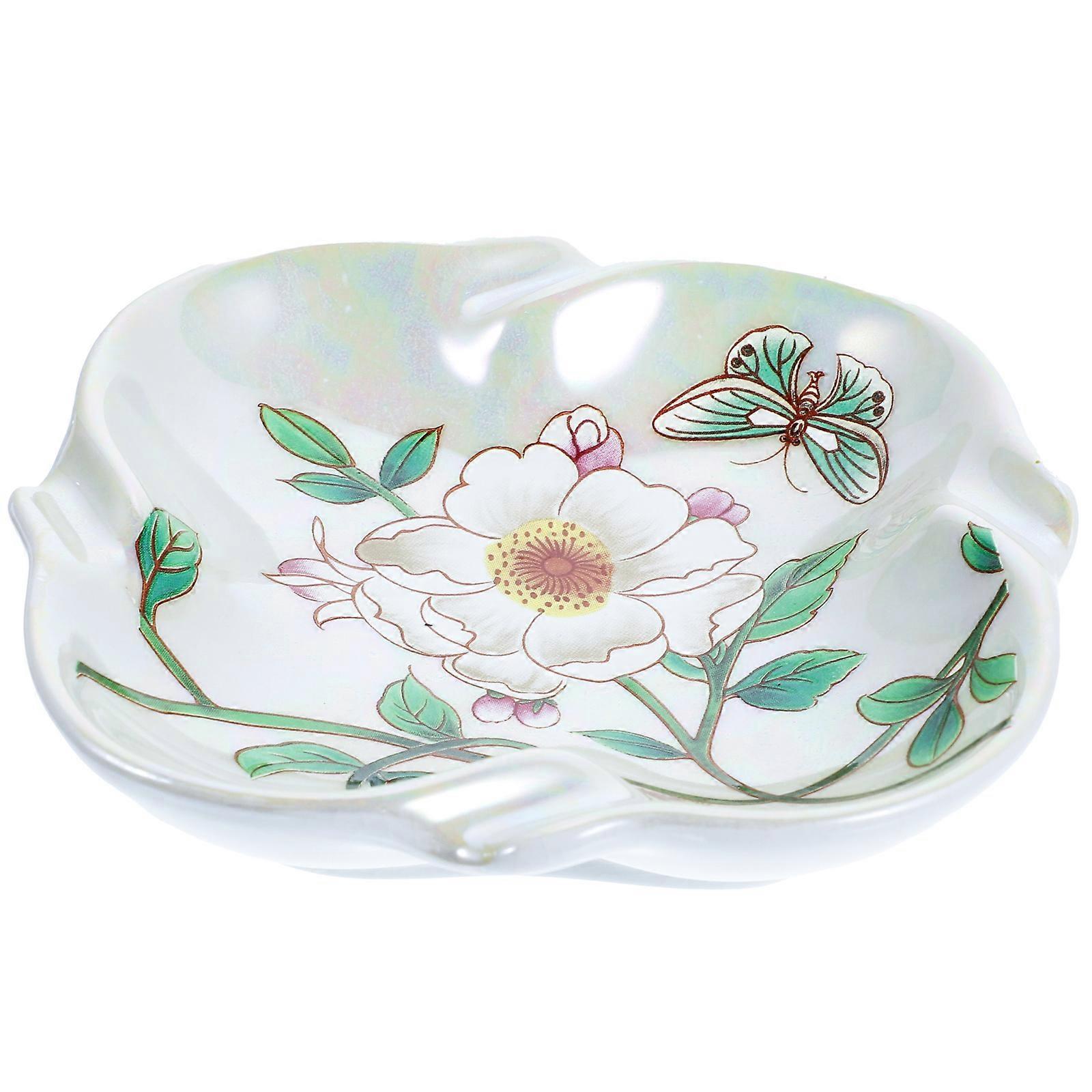 Floral Ceramic Soap Tray Soap Holder for Home Use