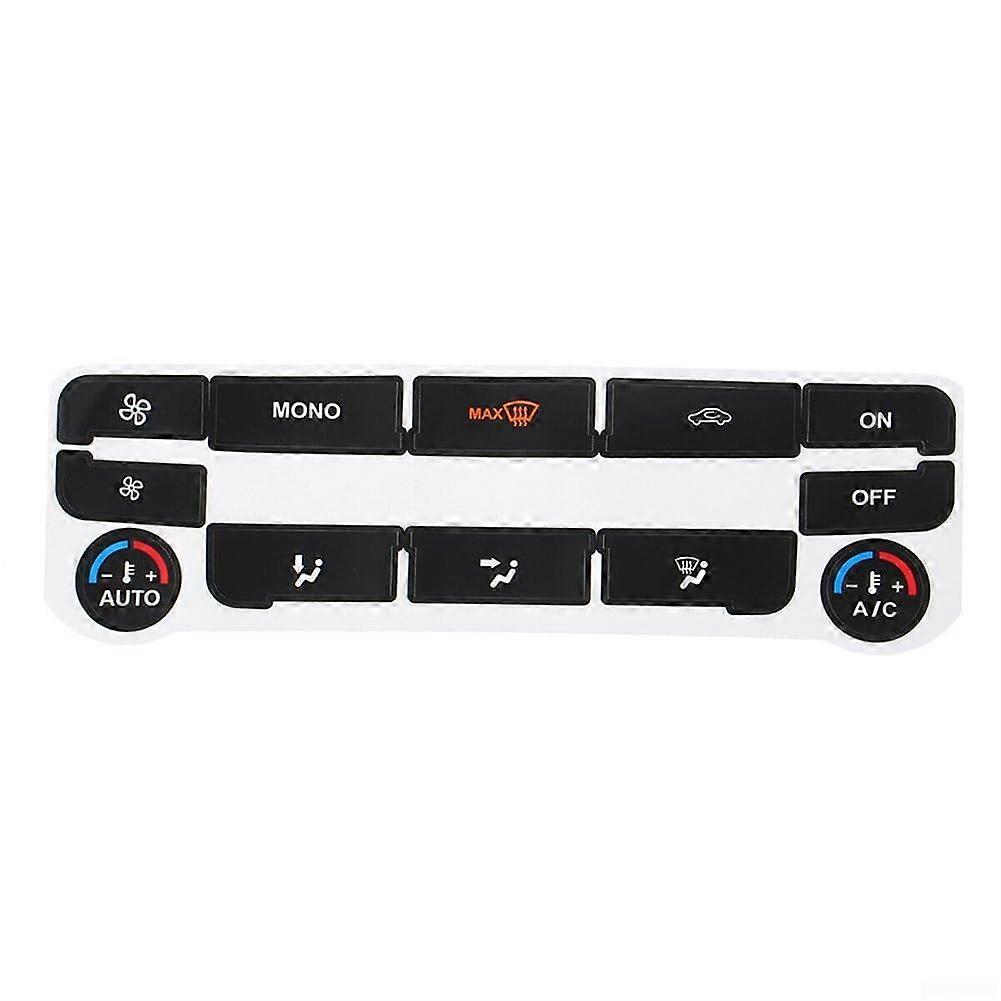 AC Button  Stickers for Ford SMax, Opaque Vinyl Climate Control Decals with Light Cutouts