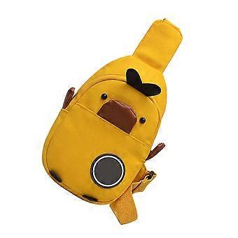 Sac bandoulière rectangulaire pour enfants, idéal pour l'école, les voyages et les loisirs. Couleur jaune, 24 x 16 cm. Usage polyvalent. Vendu à l'unité.