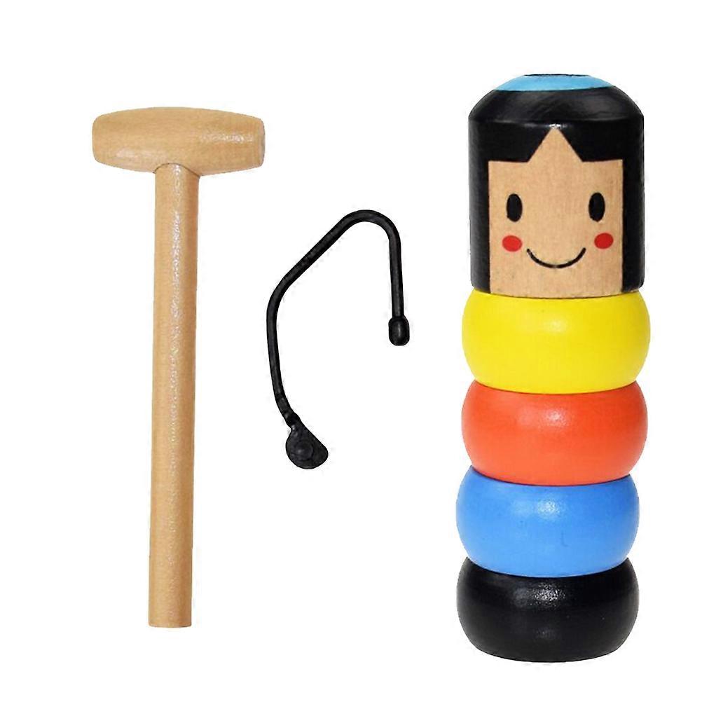 Unbreakable Puppet Props Wooden Puppet Toys for Party Performance 2Pcs