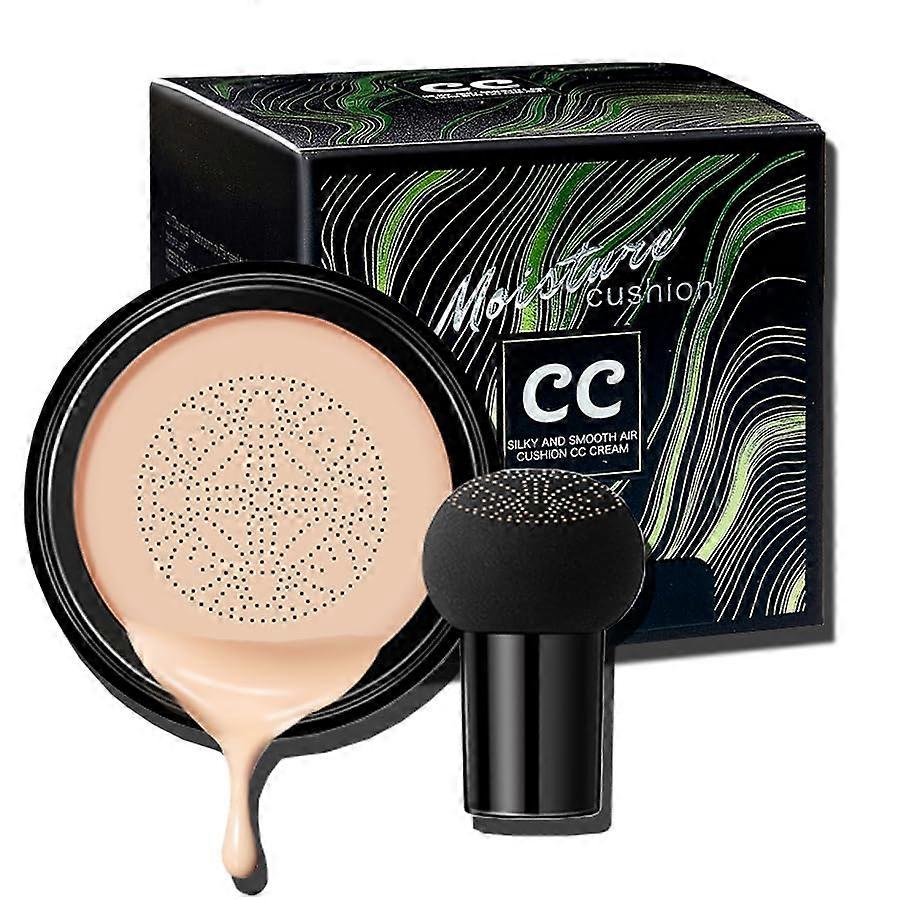 Mushroom Head Cushion CC Cream Set, Brunet Brown, Full Coverage Foundation, Moisturizing and SPF