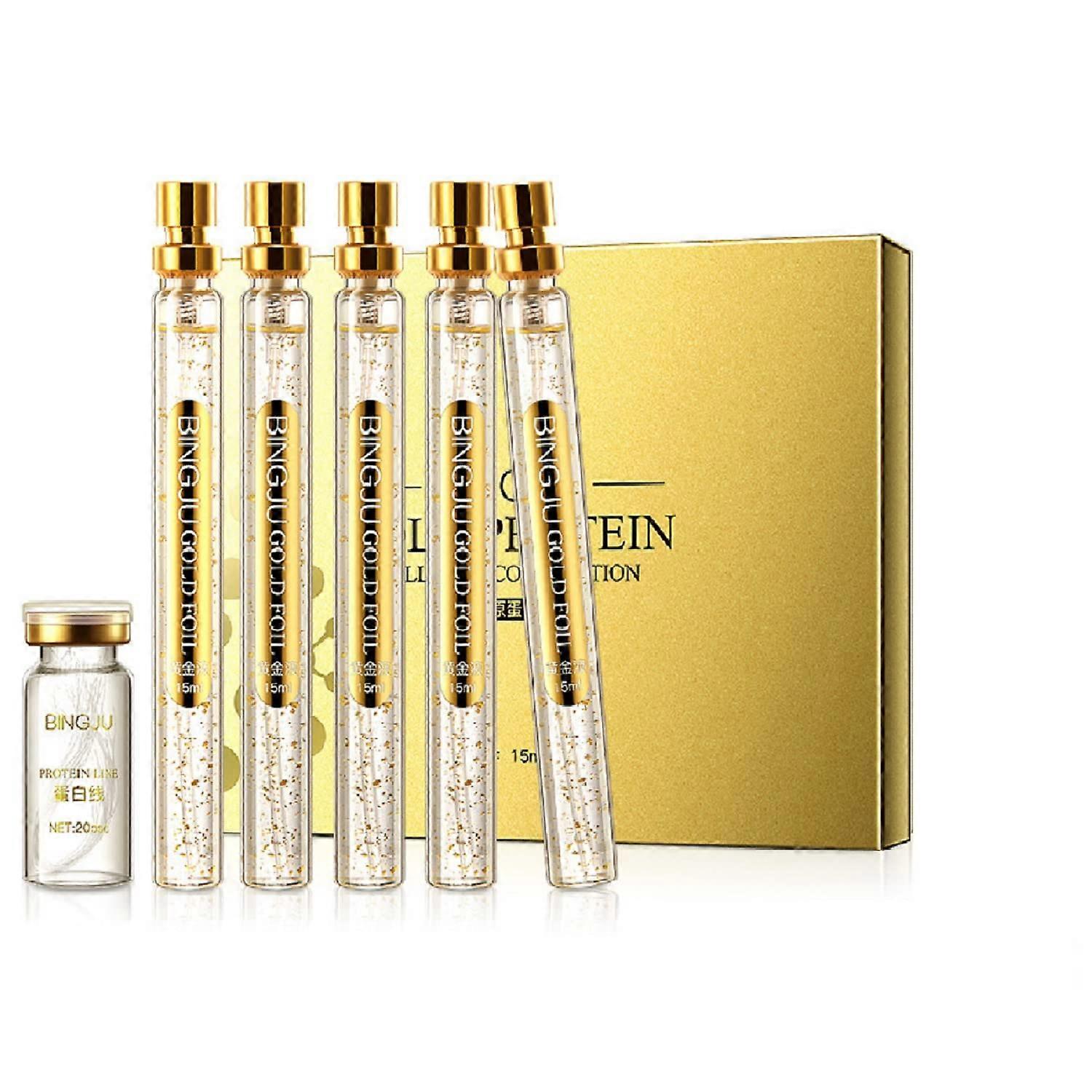 Protein Thread Lifting Set with Nano Gold Collagen, Absorbable Thread for Face and Neck Firming