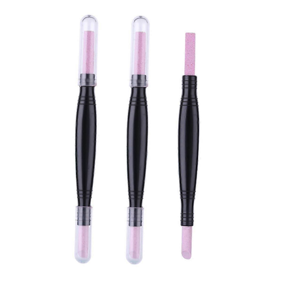 3pcs Professional Nail Art Tools Manicure Kit with DualEnd Cuticle Remover and Buffer