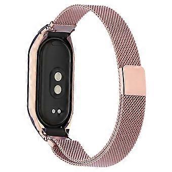 KALEBOL KLB-ML-001 For Xiaomi Mi Band 6/5 Stainless Steel Watch Band Magnetic Milanese Strap