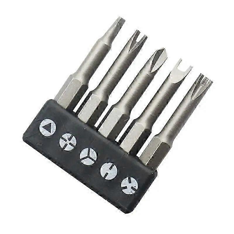 5Pcs Special-shaped Screwdriver Set 50mm U-shaped Y-Type Triangle Inner Cross Three Points Screwdriver Bit Hand Tool Accessories