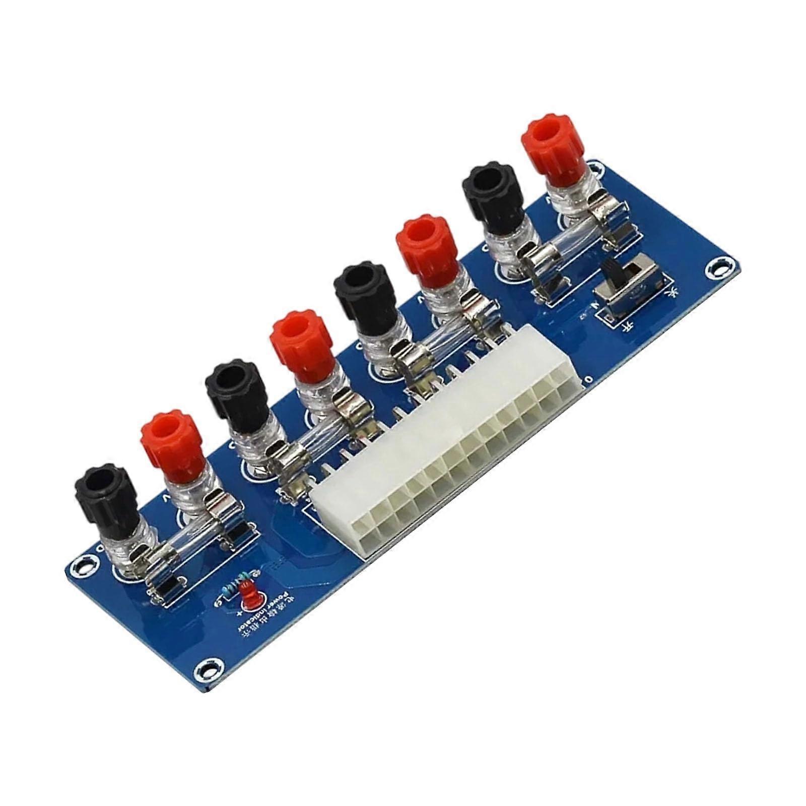 PC Power Supply Adapter 24 Pin ATX Power Board with Multiple Output Ports and Stable Current Conversion