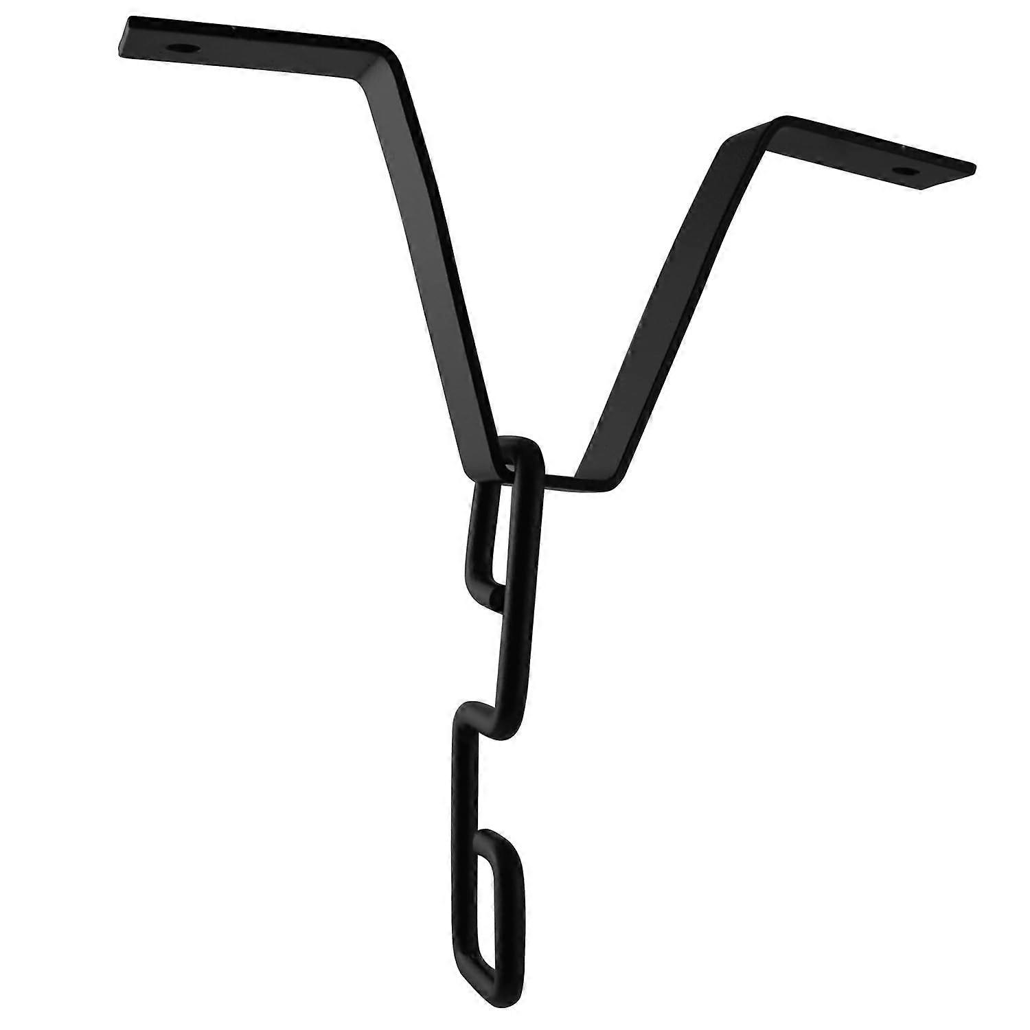 Rain Chain Gutter Adapter with Metal Connector and Black Hook for Easy Installation and Splash Control