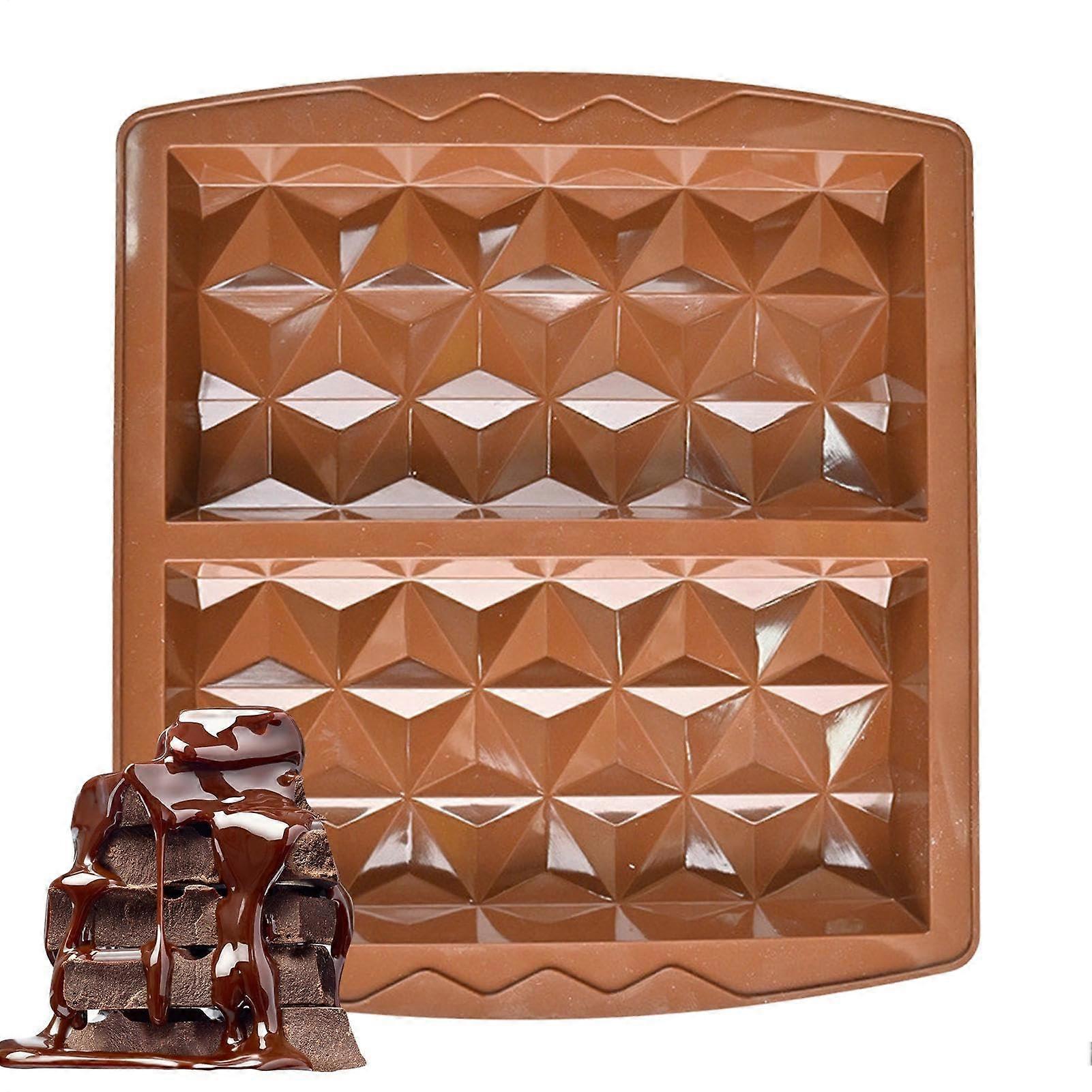 Chocolate Bar Mold Silicone Candy Mold Nonstick Easy Release for Baking Candy Oven Freezer