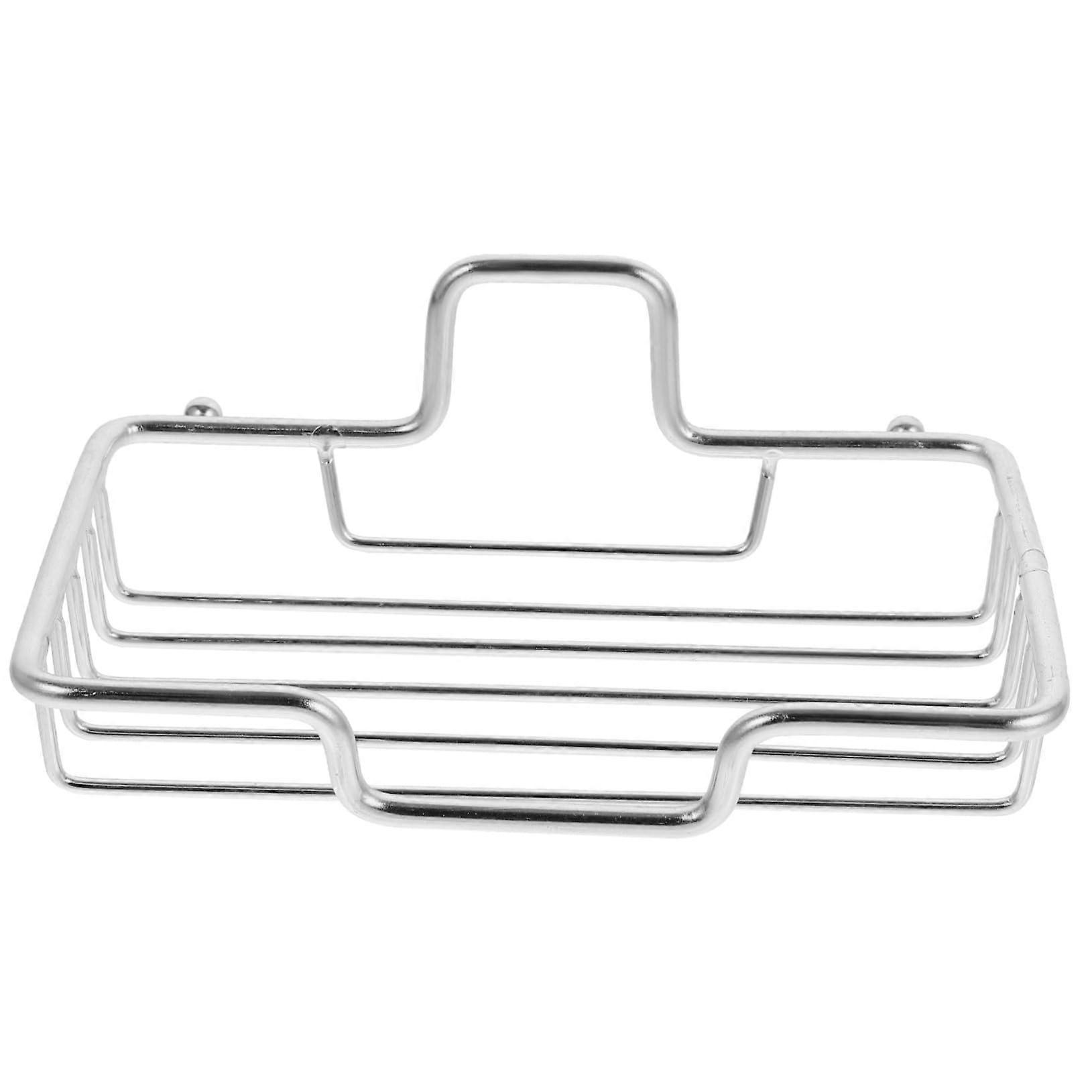 Wall Mounted Soap Dish Stainless Steel Self Draining Adhesive Bathroom Organizer Rustproof