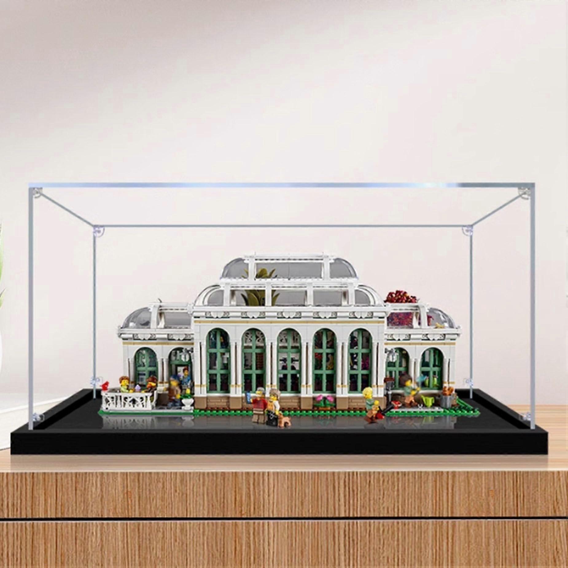 Acrylic Display Case for  Botanical Garden Set 21353, Clear Dustproof Showcase with Black Base