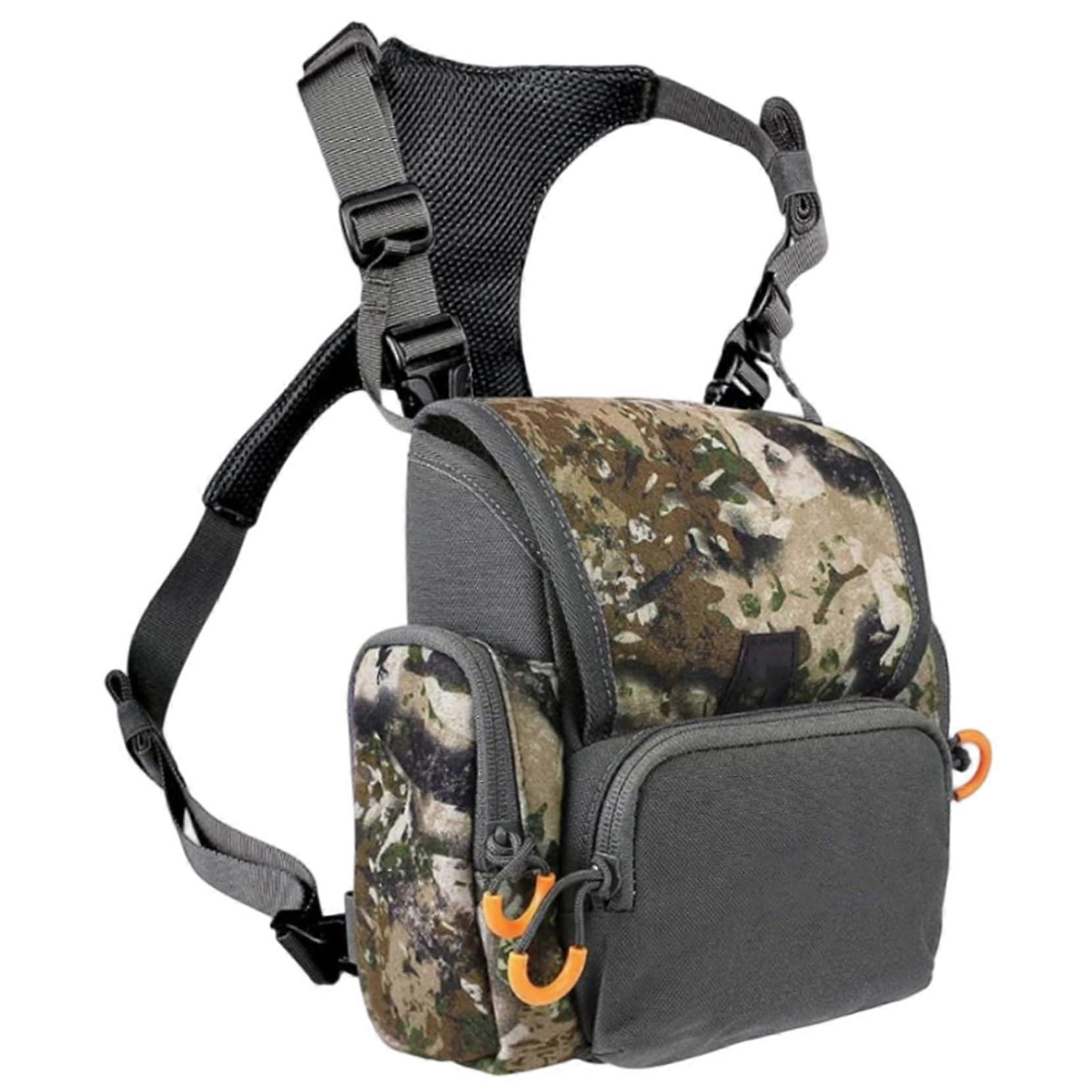 Waterproof Binocular Harness Hunting Chest Pack with Adjustable Straps and Camouflage Design