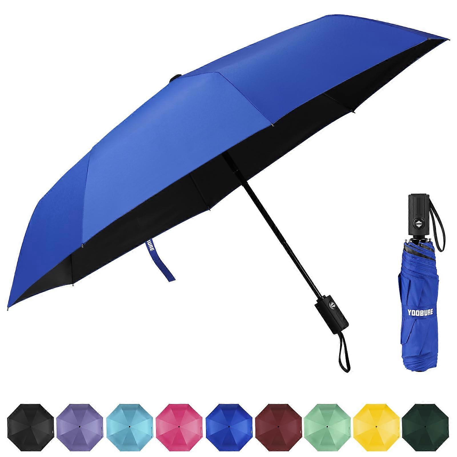 Travel Umbrella Windproof Compact Automatic Open Close UPF 50+ Sun Protection with Case