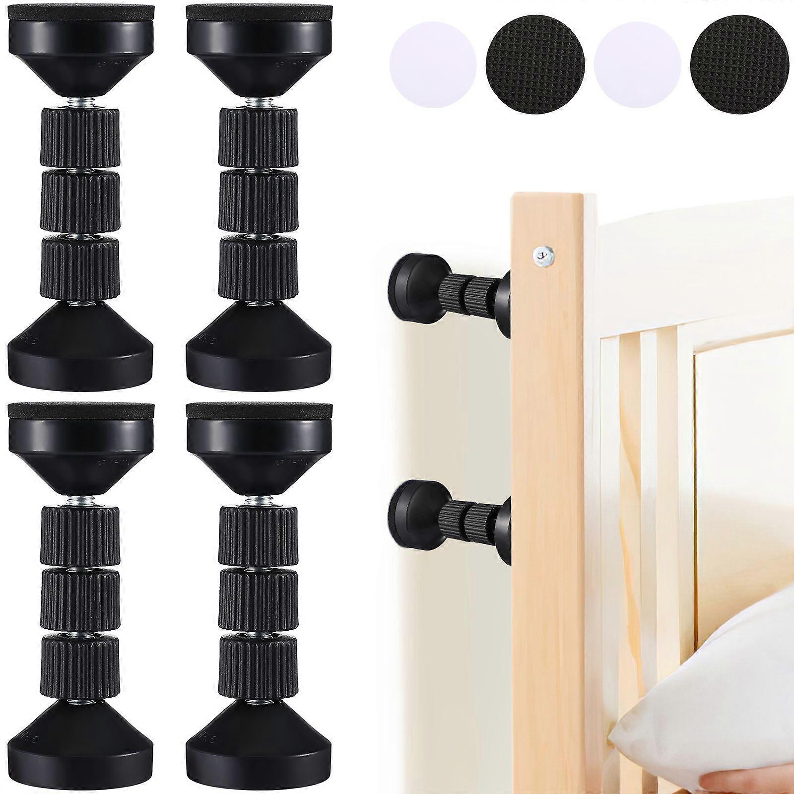 4 Pcs Headboard Stoppers for Wall Adjustable Threaded Bed Frame Anti-Shake Stoppers Tools